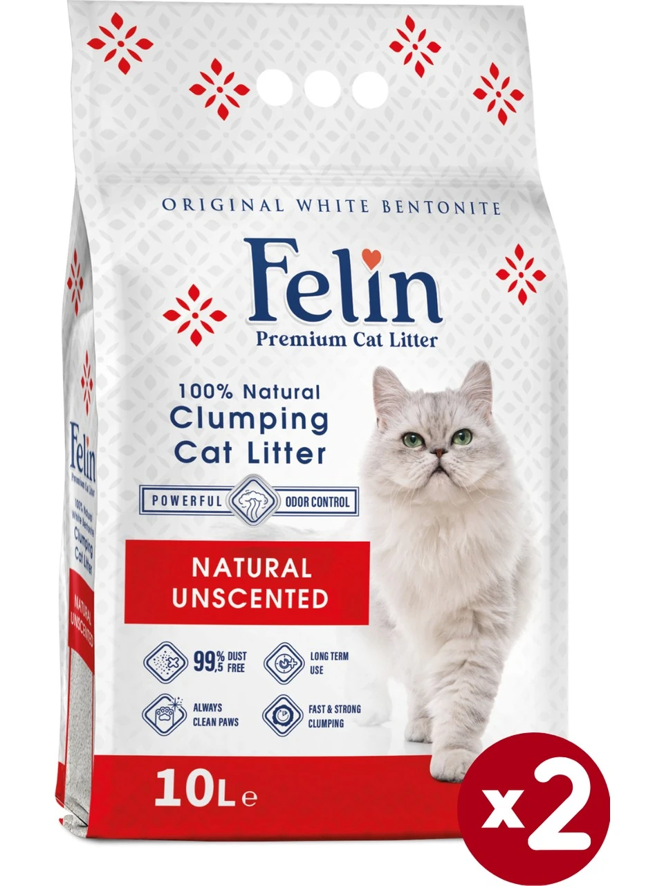 Felin Naturel Kokusuz Topaklanan Kedi Kumu 10L