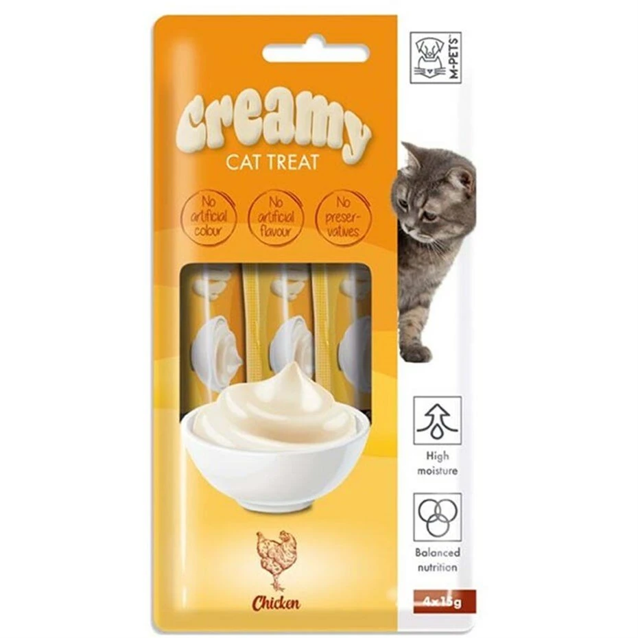 M-Pets Creamy Tavuklu Kedi Ödülü 4 x 15gr