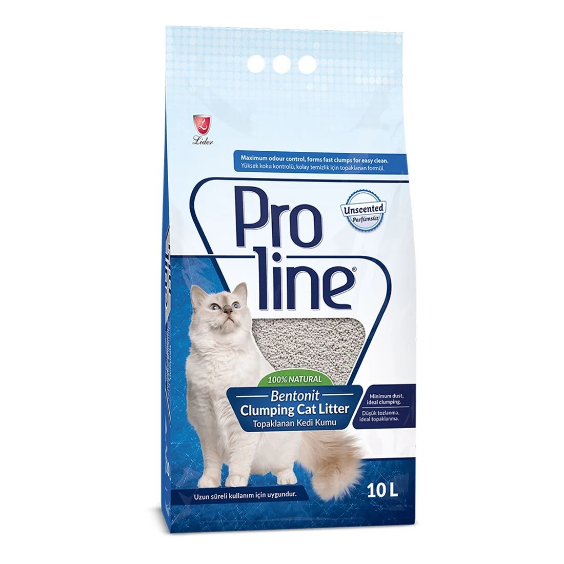 Proline Kokusuz Naturel Topaklanan Kedi Kumu 10L