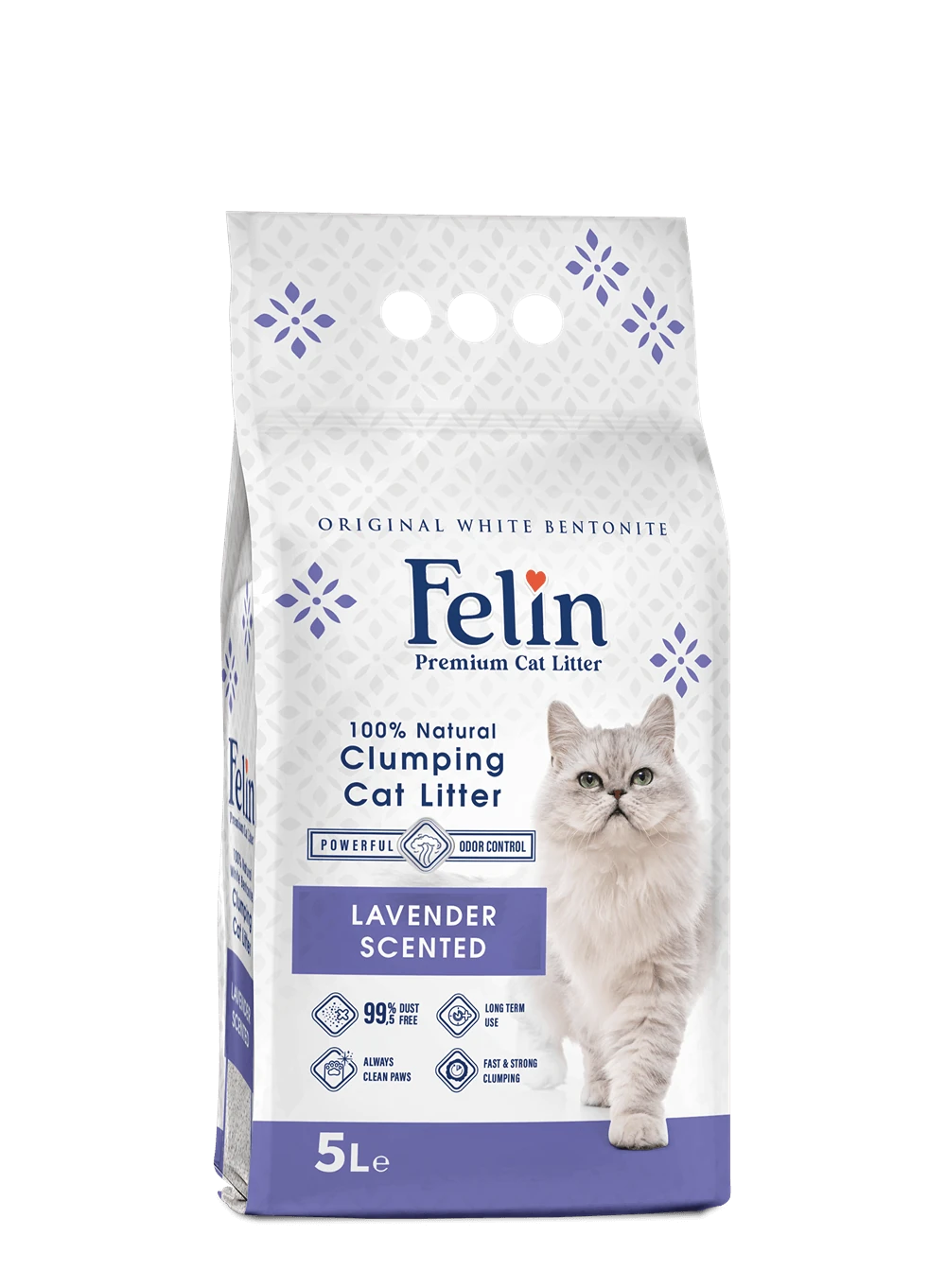 Felin Lavanta Kokulu Topaklanan Kedi Kumu 5L