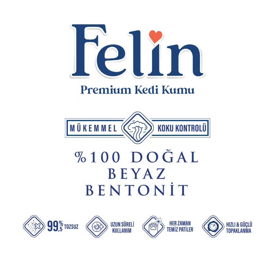 Felin Aktif Karbonlu Topaklanan Kedi Kumu 10L