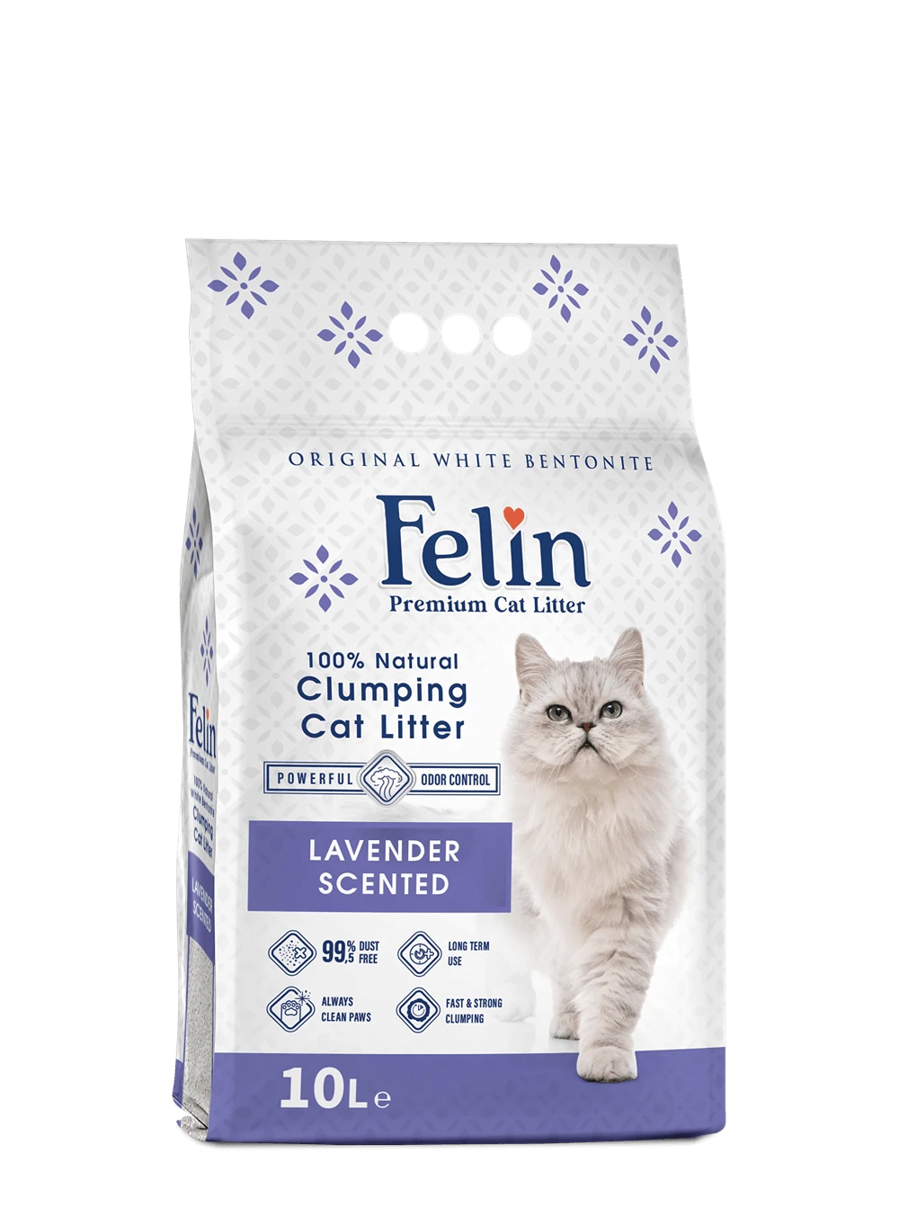 Felin Lavanta Kokulu Topaklanan Kedi Kumu 10L