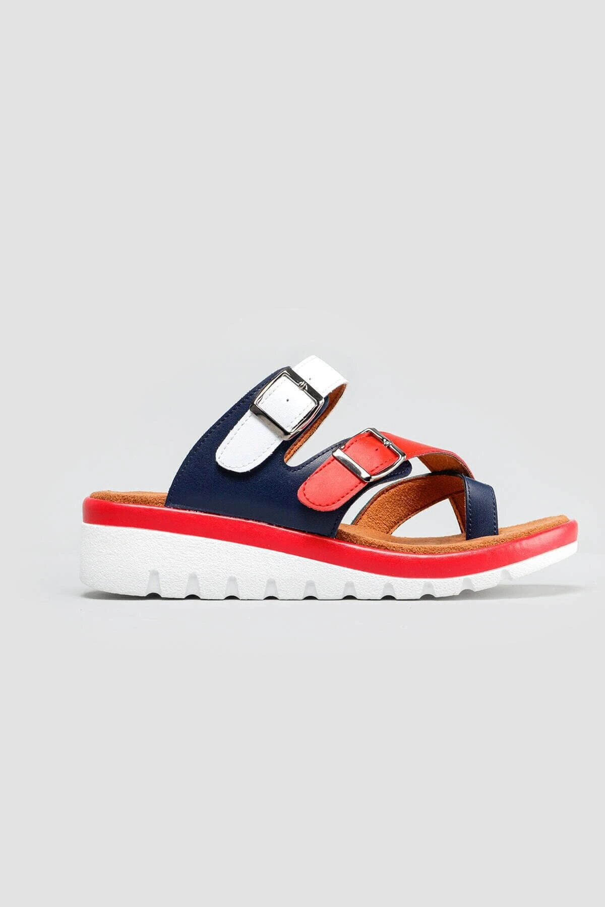 Kadın Lacivert Beyaz Comfort Terlik