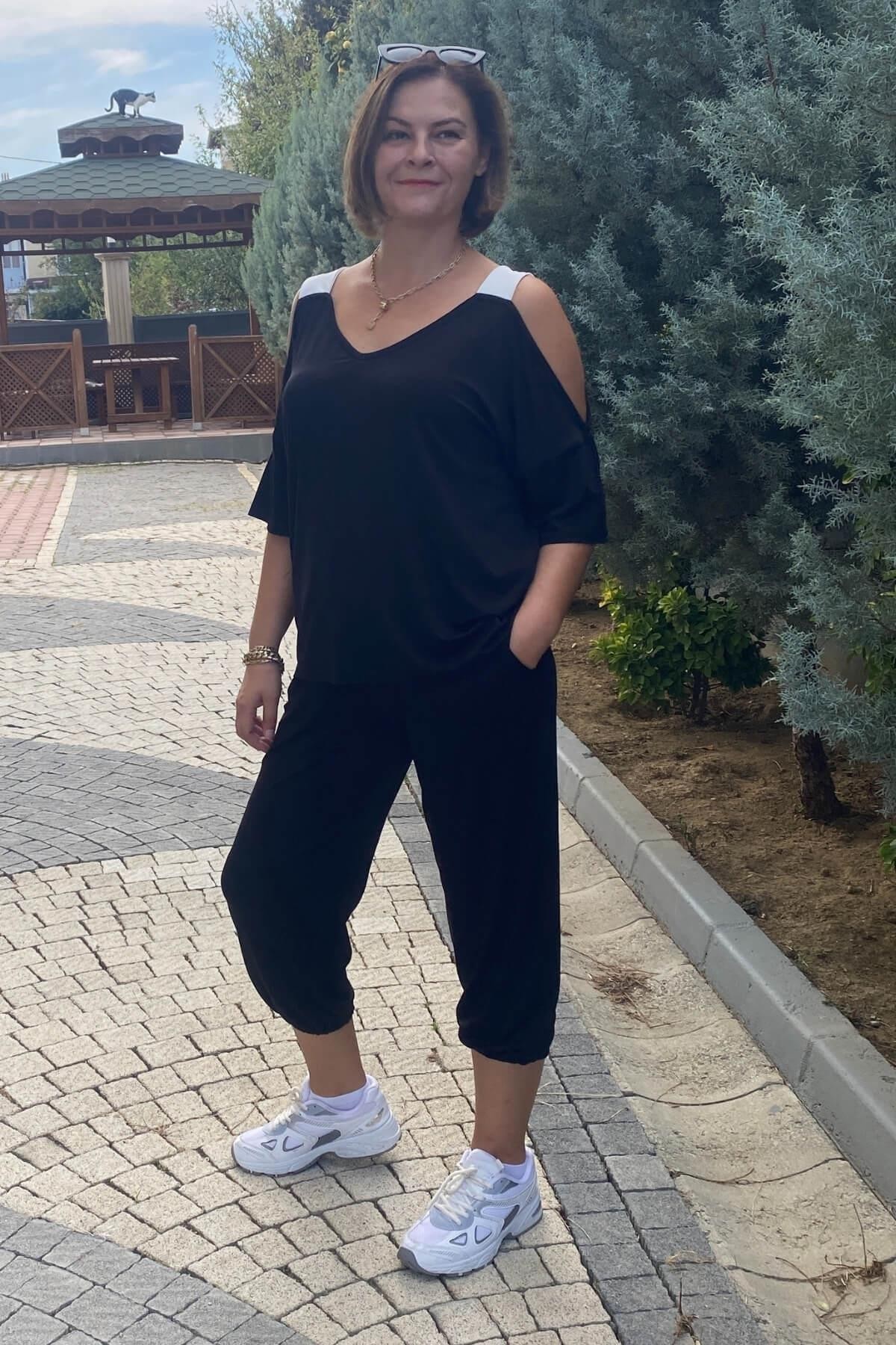 Büyük Beden Zen Paçası Lastikli Eşortman Takım