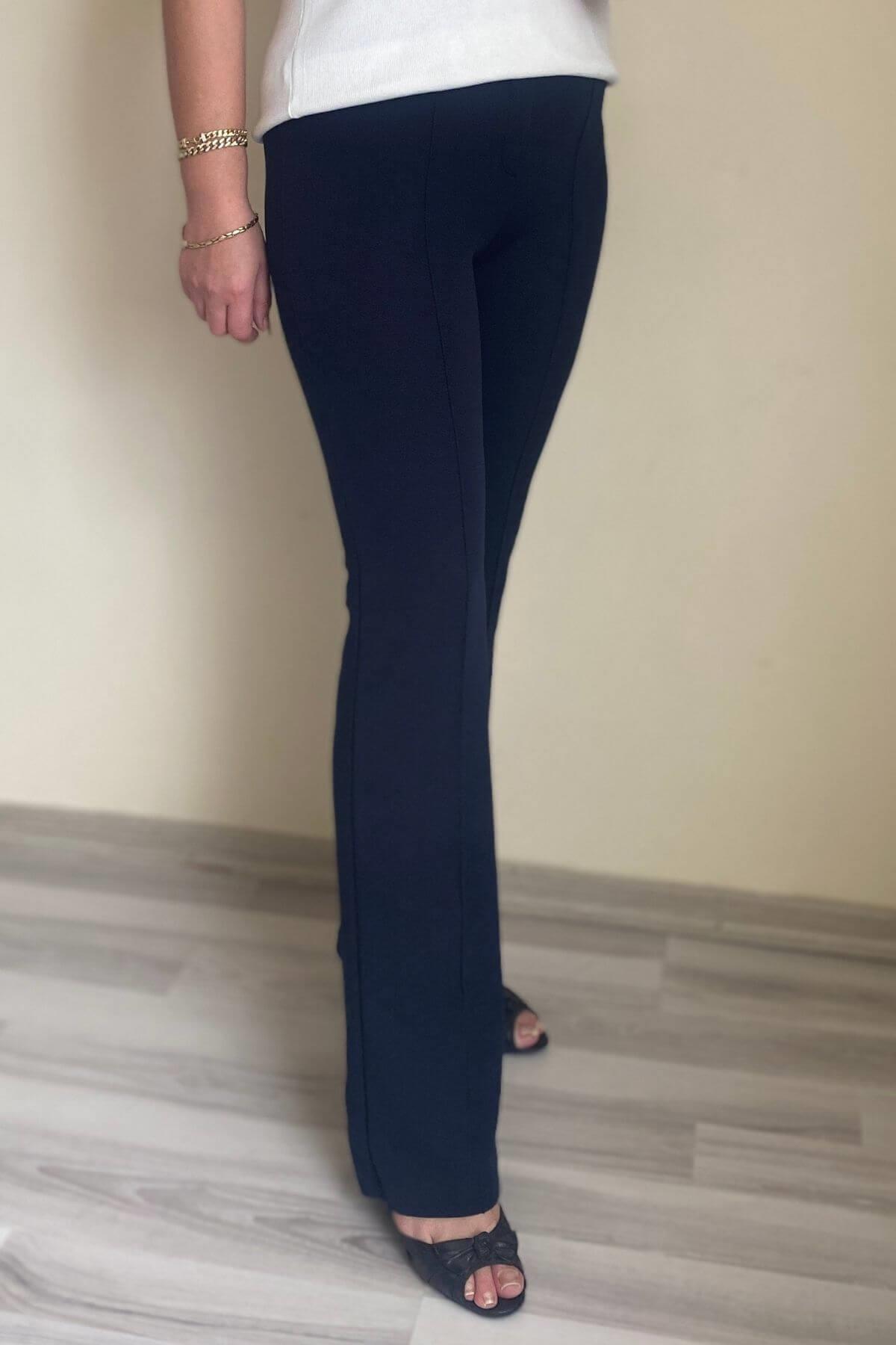 Kadın Lacivert Krep Palazzo Pantolon