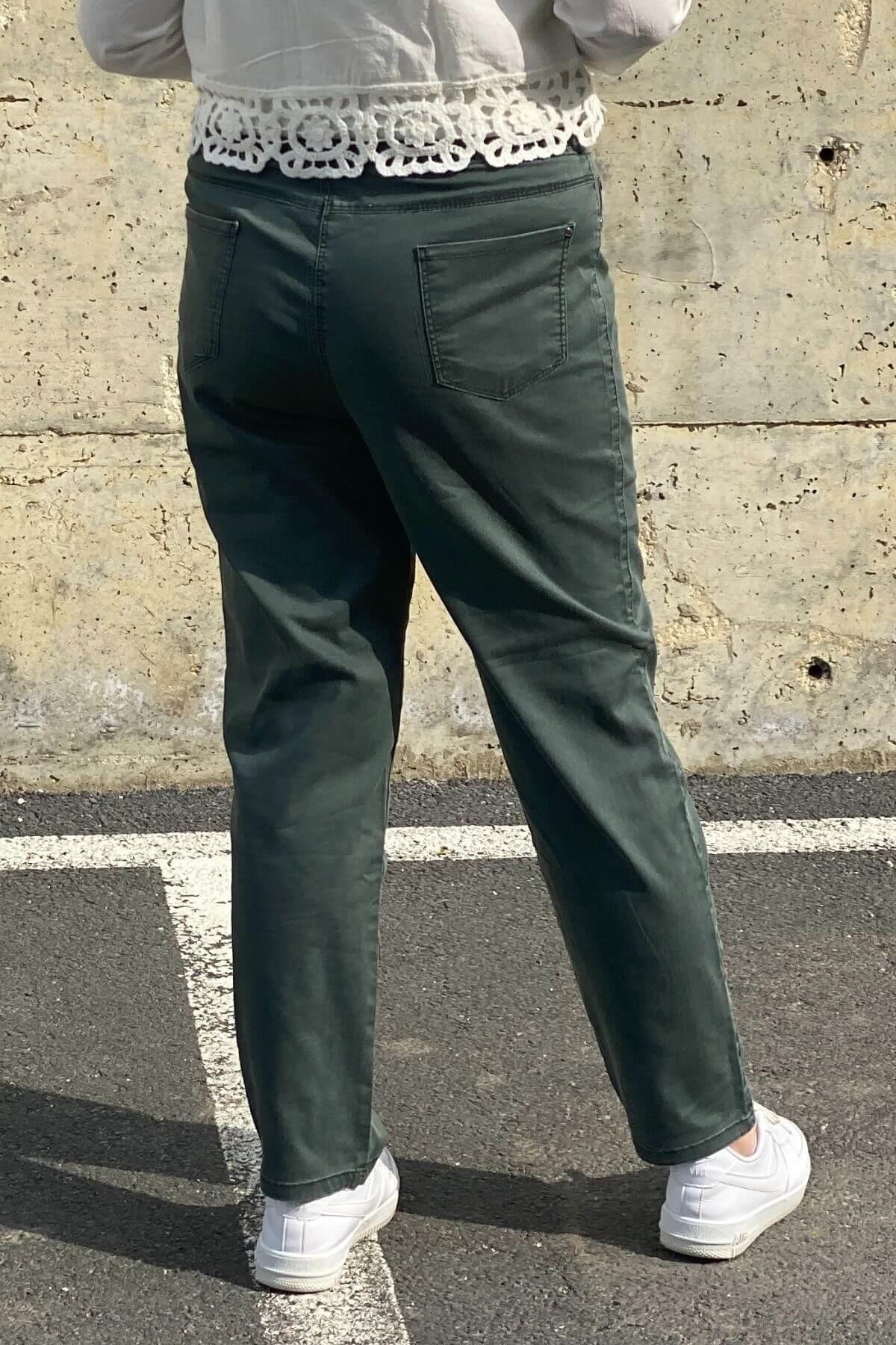 Kadın Yeşil Tensel Pamuklu Pantolon