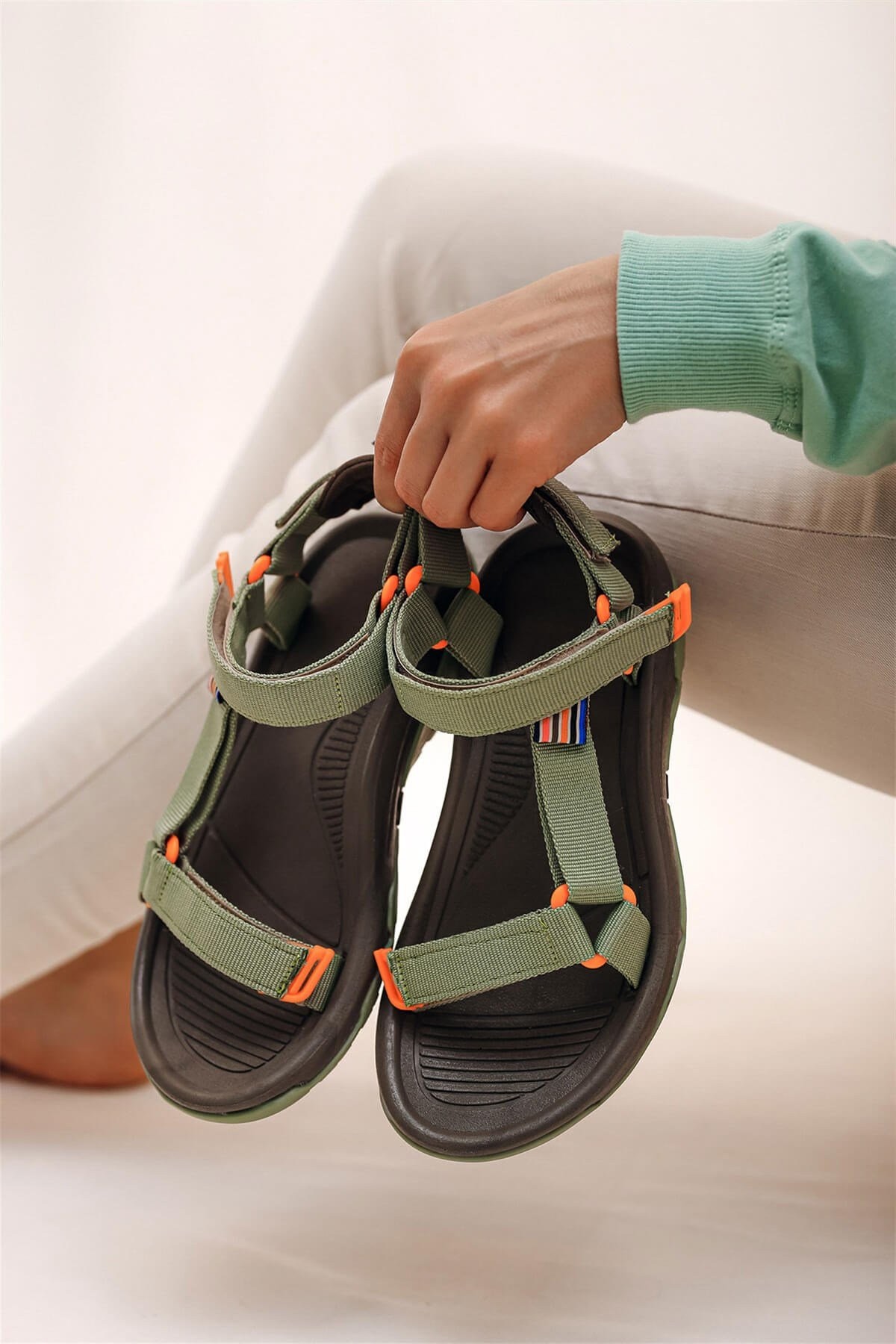 Sandamia Yeşil Kadın Spor Sandalet