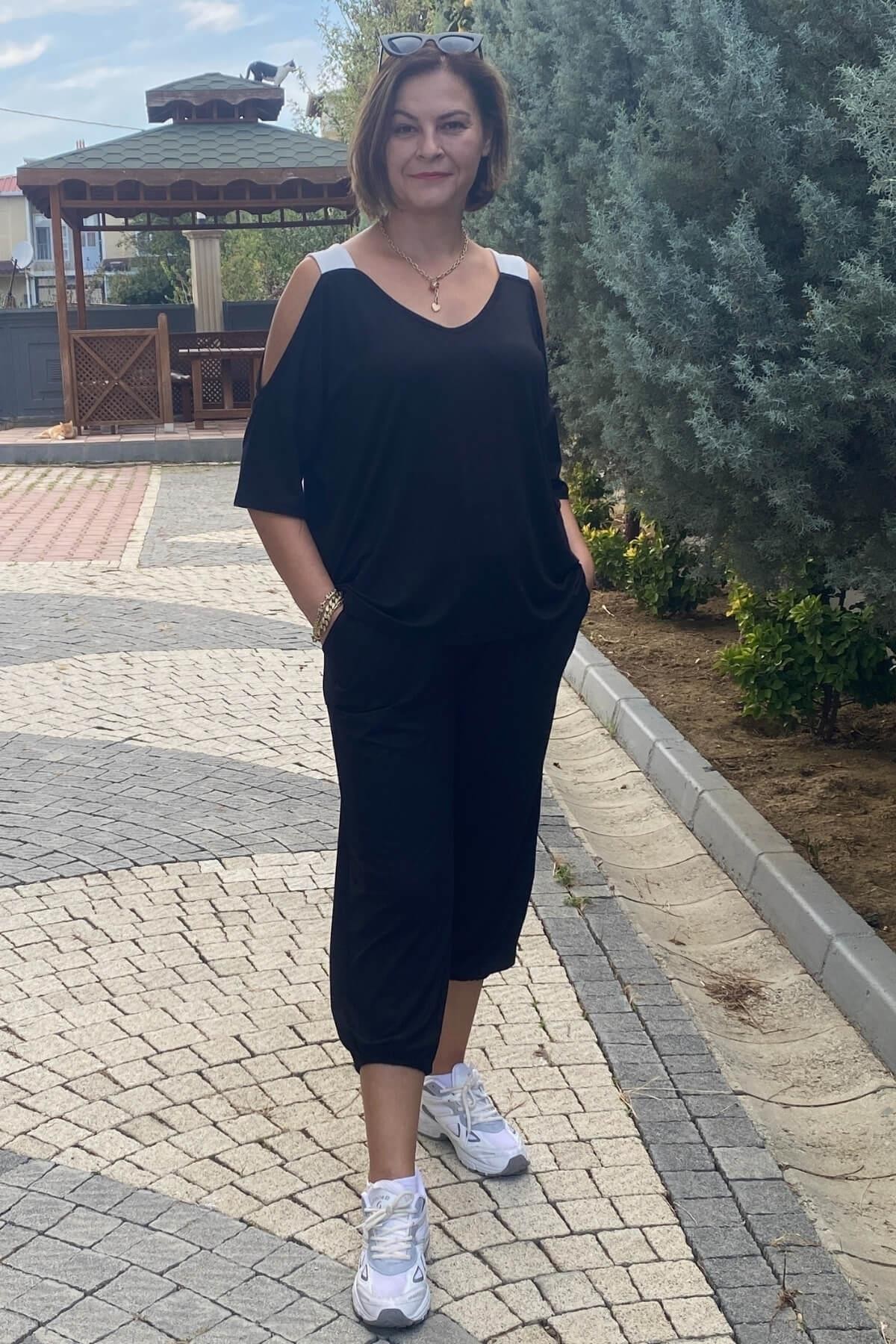 Büyük Beden Zen Paçası Lastikli Eşortman Takım