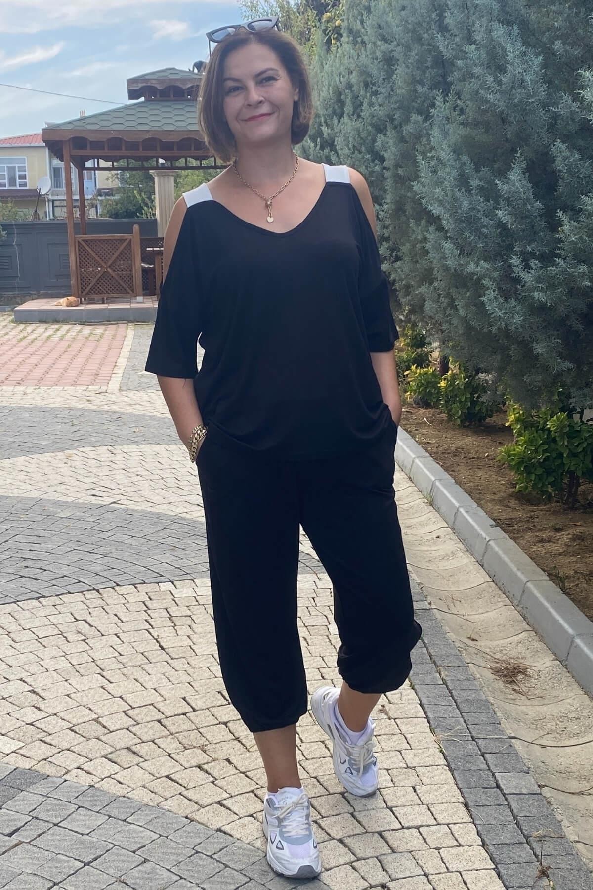 Büyük Beden Zen Paçası Lastikli Eşortman Takım