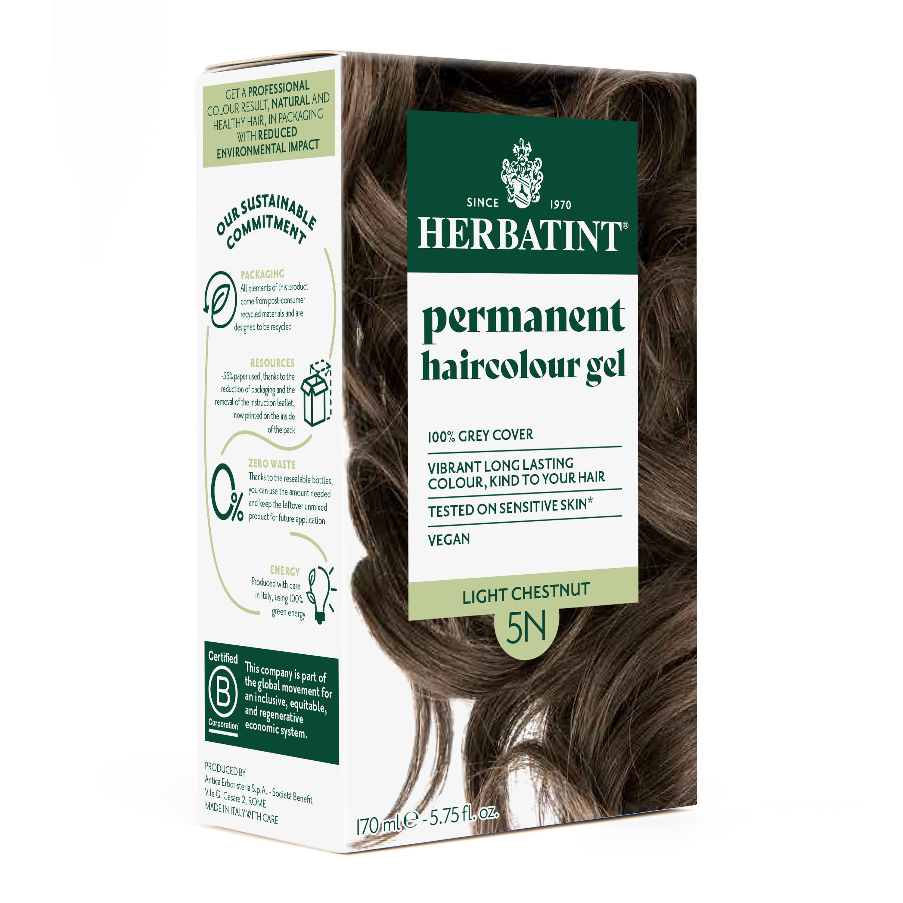5N Light Chestnut - Açık Kestane Bitkisel Saç Boyası
