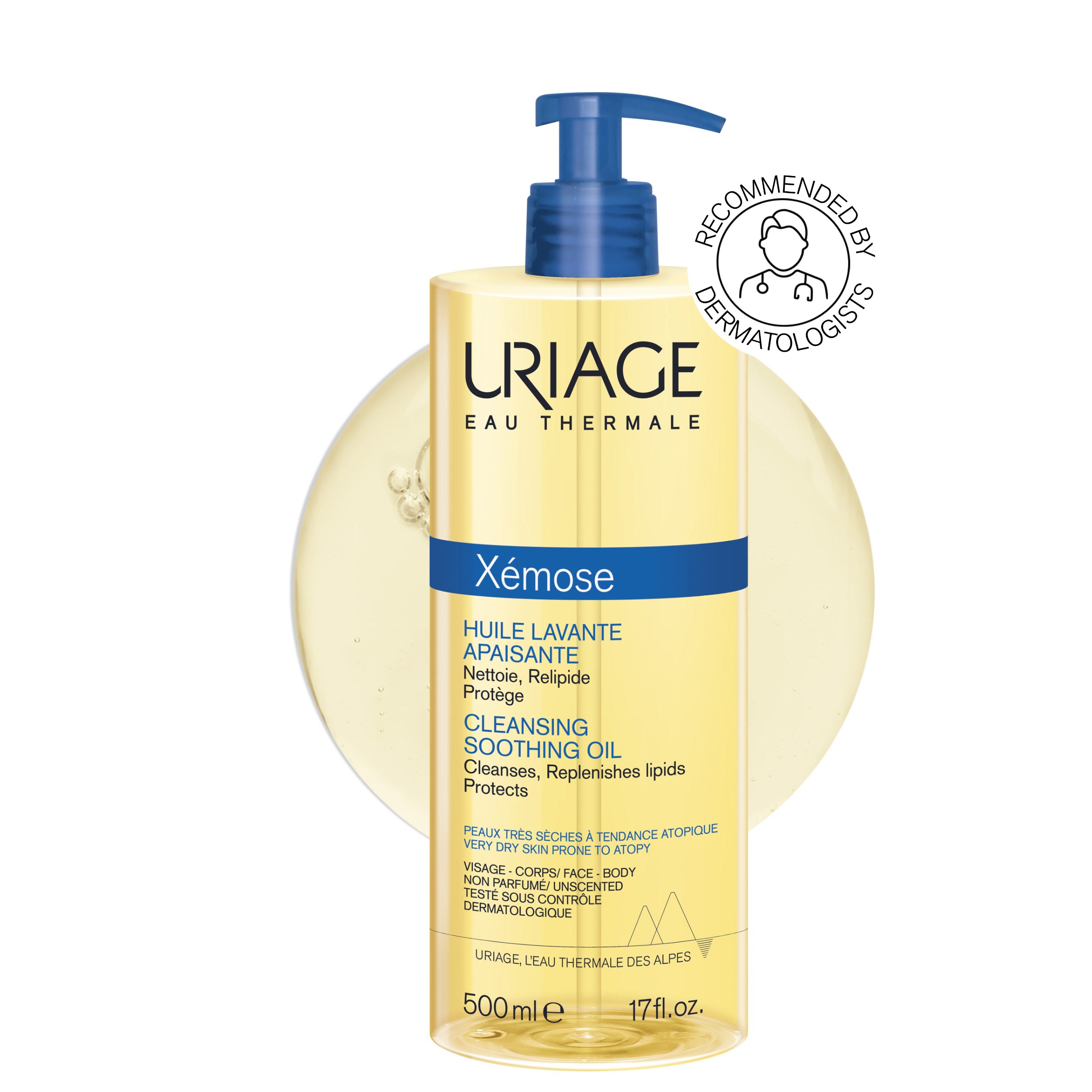 Xemose Huile Lavante Apaisante 500 ml Atopik ve Çok Kuru Ciltler İçin Temizleme Yağı