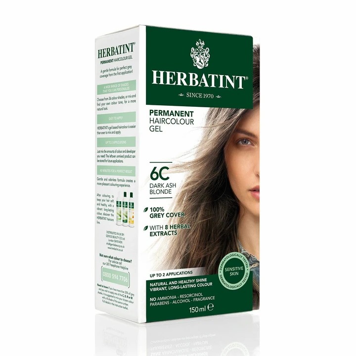 6C Dark Ash Blonde - Koyu Dişbudak Sarı Bitkisel Saç Boyası