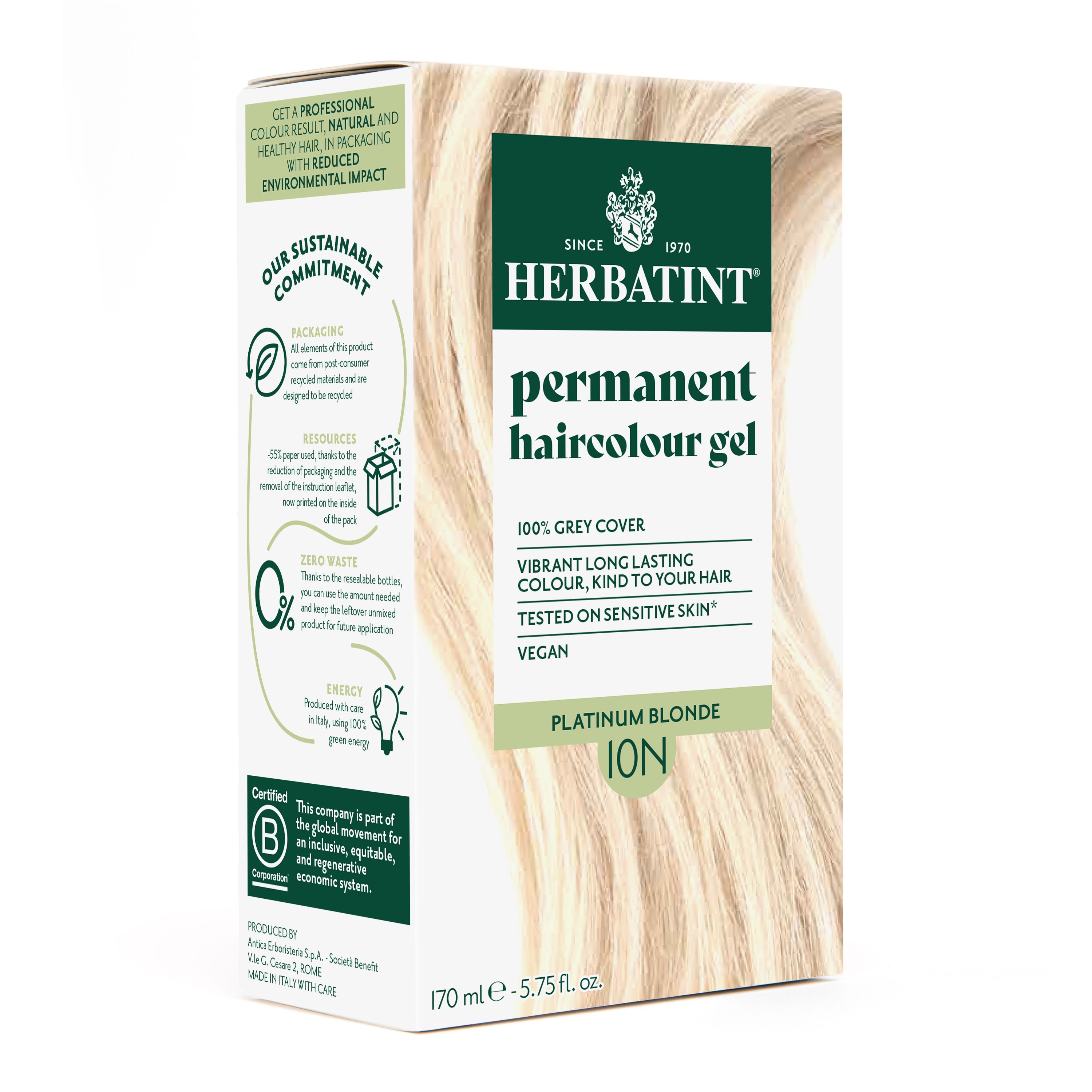 10N Platinum Blonde - Platin Sarı Bitkisel Saç Boyası