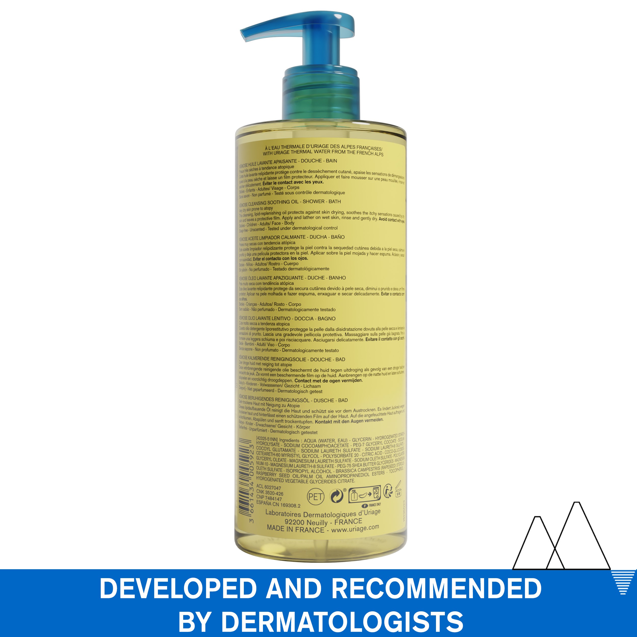 Xemose Huile Lavante Apaisante 500 ml Atopik ve Çok Kuru Ciltler İçin Temizleme Yağı