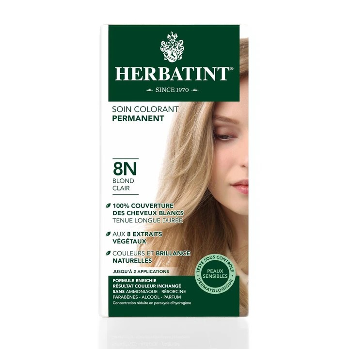 8N Light Blonde - Açık Sarı Bitkisel Saç Boyası