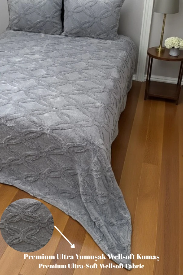 Orion Wellsoft Yatak Örtüsü Seti (230×250 + 2 Yastık Kılıfı) | Özel Tasarım, OEKO-TEX Sertifikalı, Ultra Soft & Sıcak, Tasarım Ödüllü