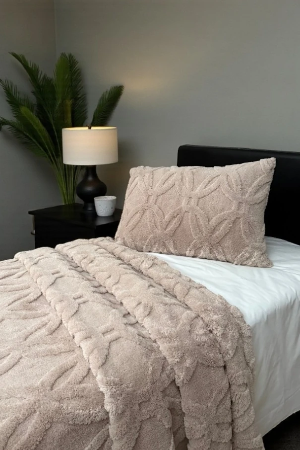 Orion Wellsoft Tek Kişilik Yatak Örtüsü Seti (180×235 cm + 1 Yastık Kılıfı) | Yumuşak ve Sıcak, Lüks Tasarım, OEKO-TEX Belgeli, Kışlık Battaniye Alternatifi