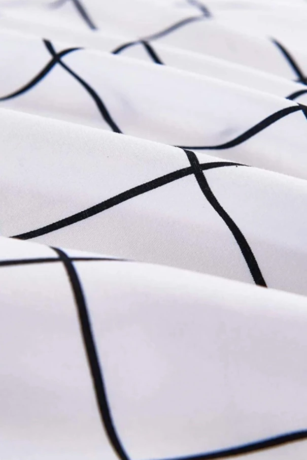 Nevresim Seti Çift Kişilik Pamuklu Ekose ( 200x220 yorgan Kılıfı+2 ad 50x70 Yastık Kılıfı)