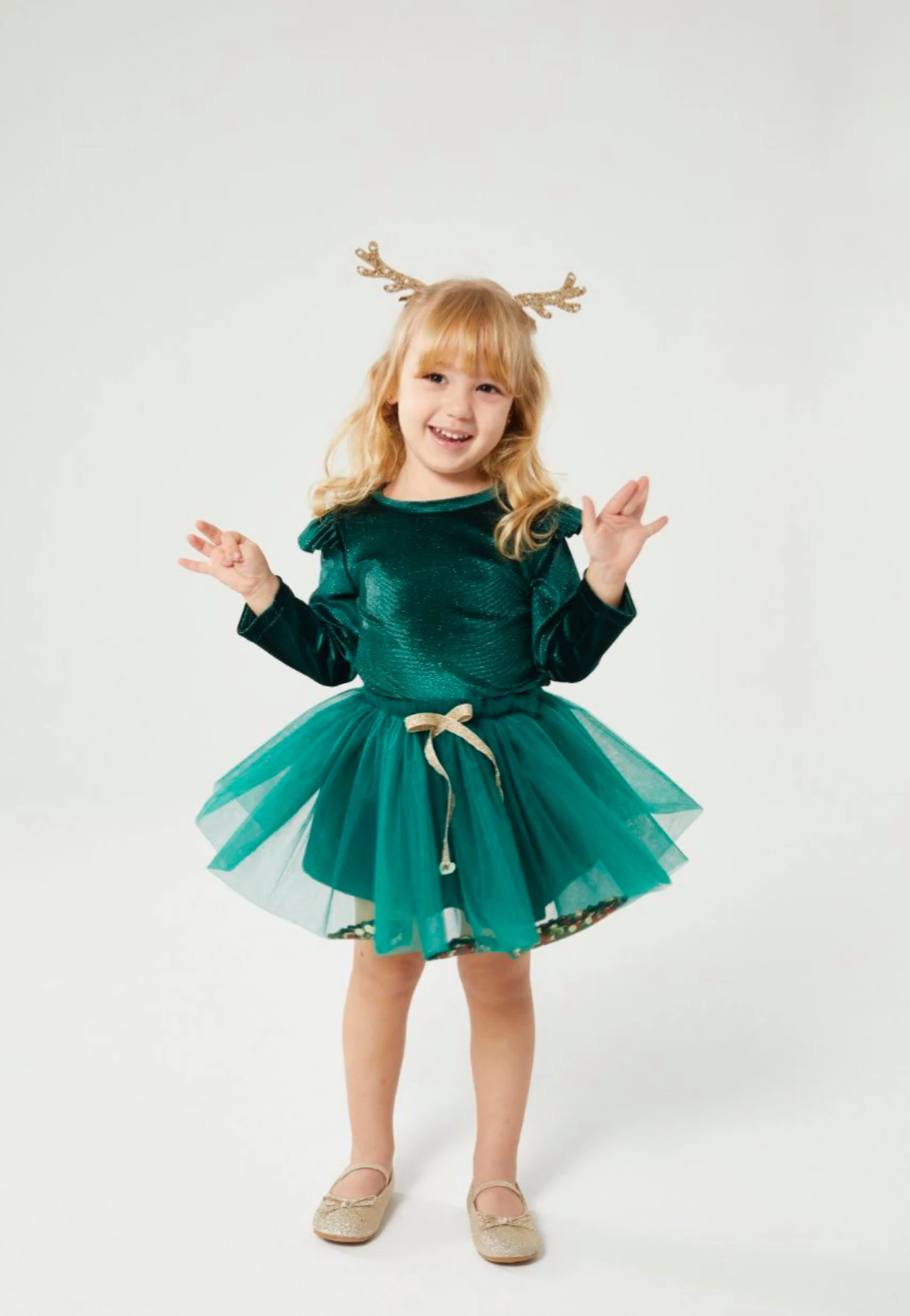 Christmas Yeşil Tül Elbise