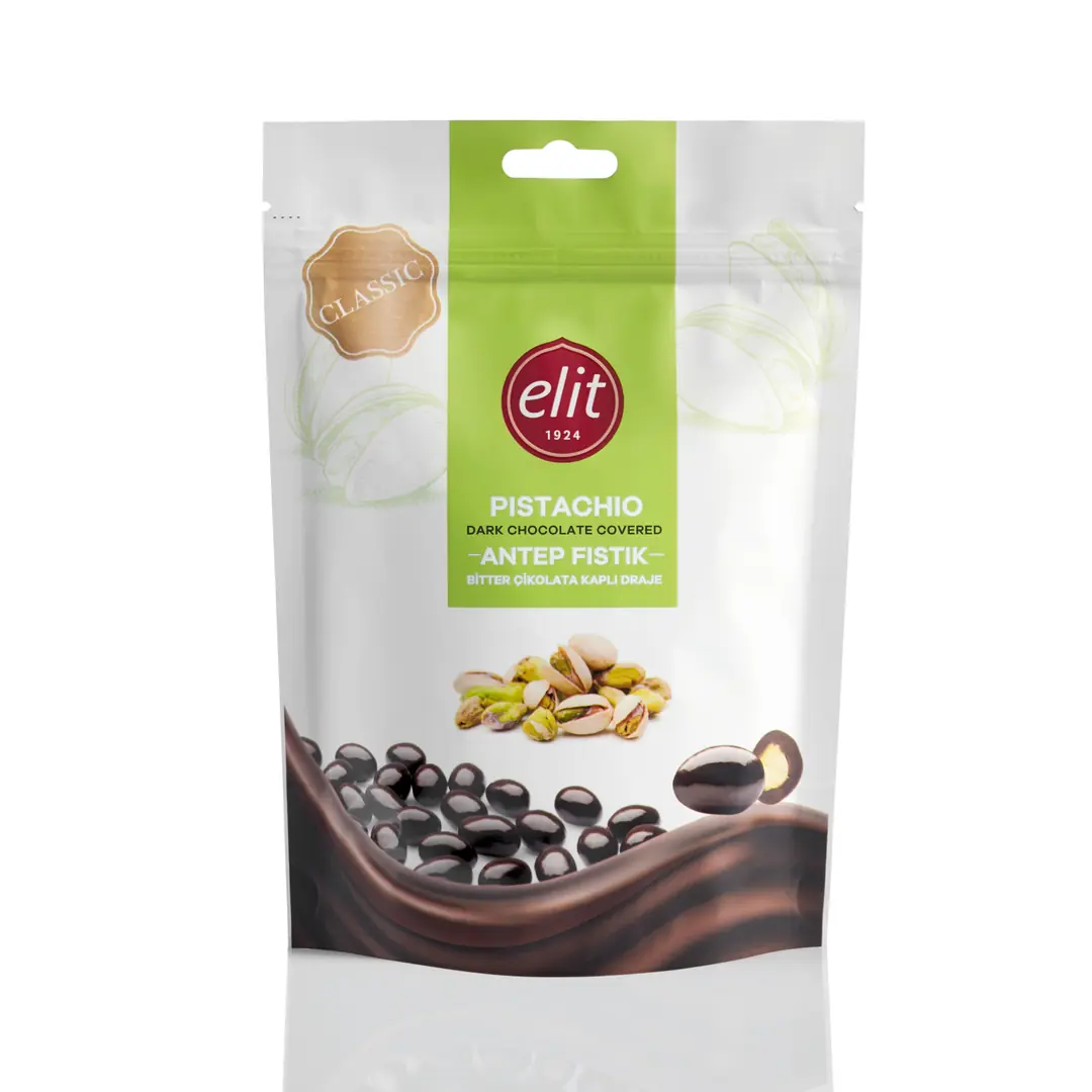 Bitter Çikolatalı Antep Fıstıklı Draje 100g