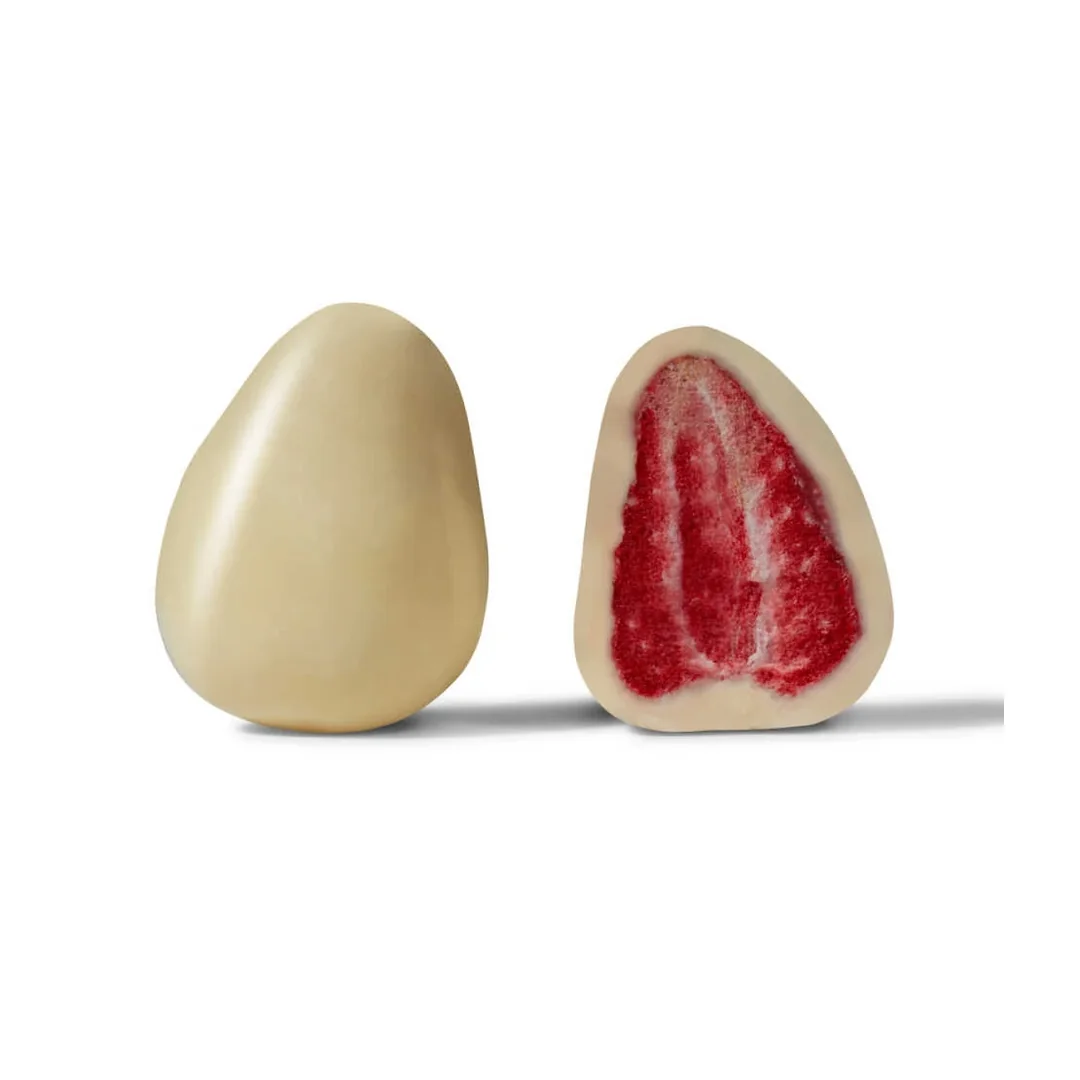 Beyaz Çikolata Kaplı Freeze Dried Bütün Çilek Draje 80g | Elit