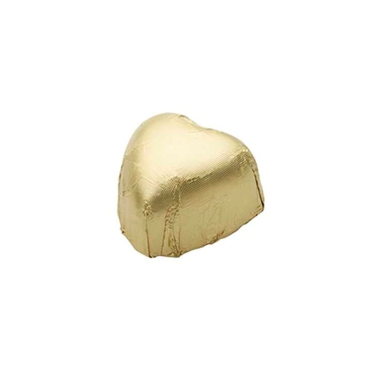 Sütlü Gianduja Dolgulu Mini Kalp Çikolata Altın Yaldızlı 200g Glutensiz