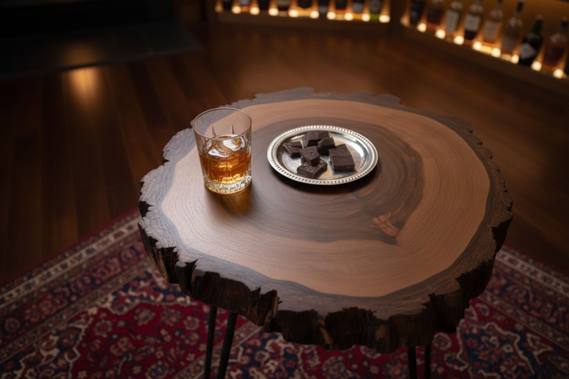 Live Edge Walnut Nested Coffee & Side Table Set