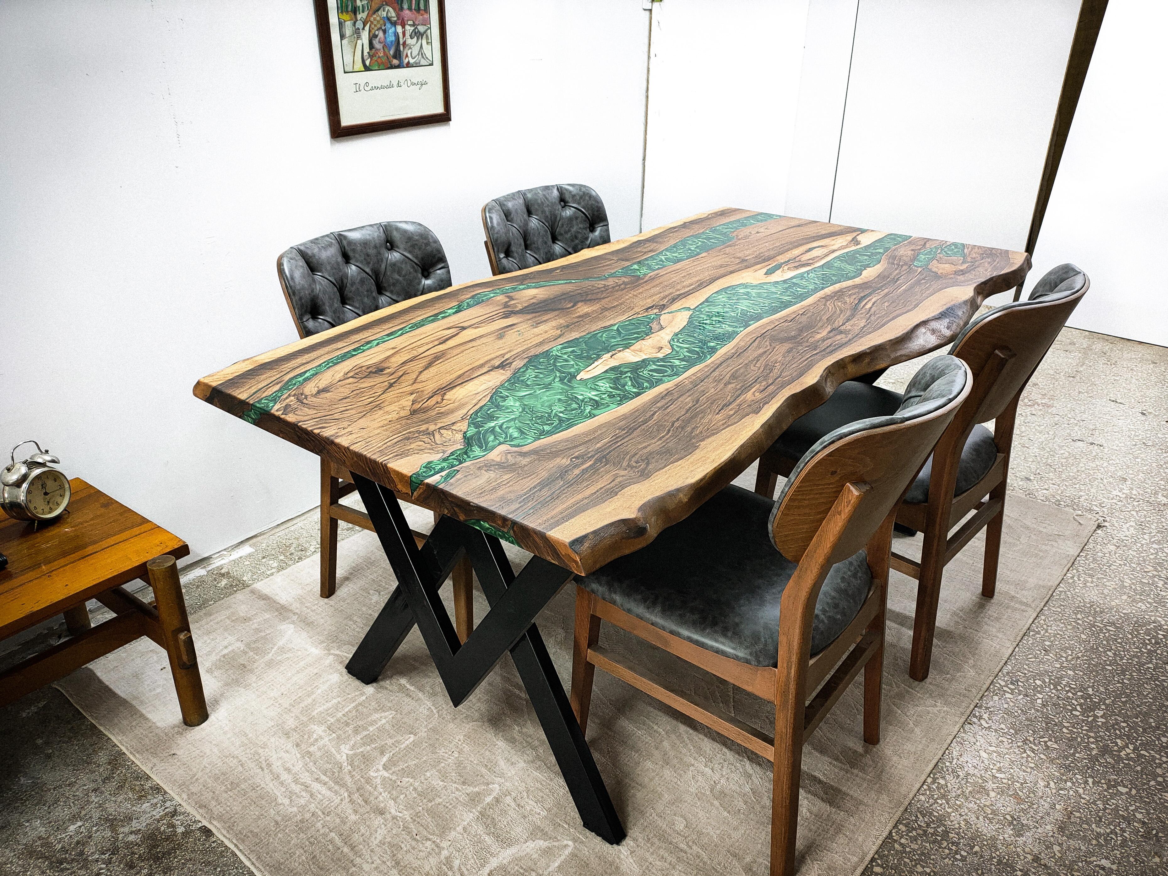 Custom River Epoxy Table