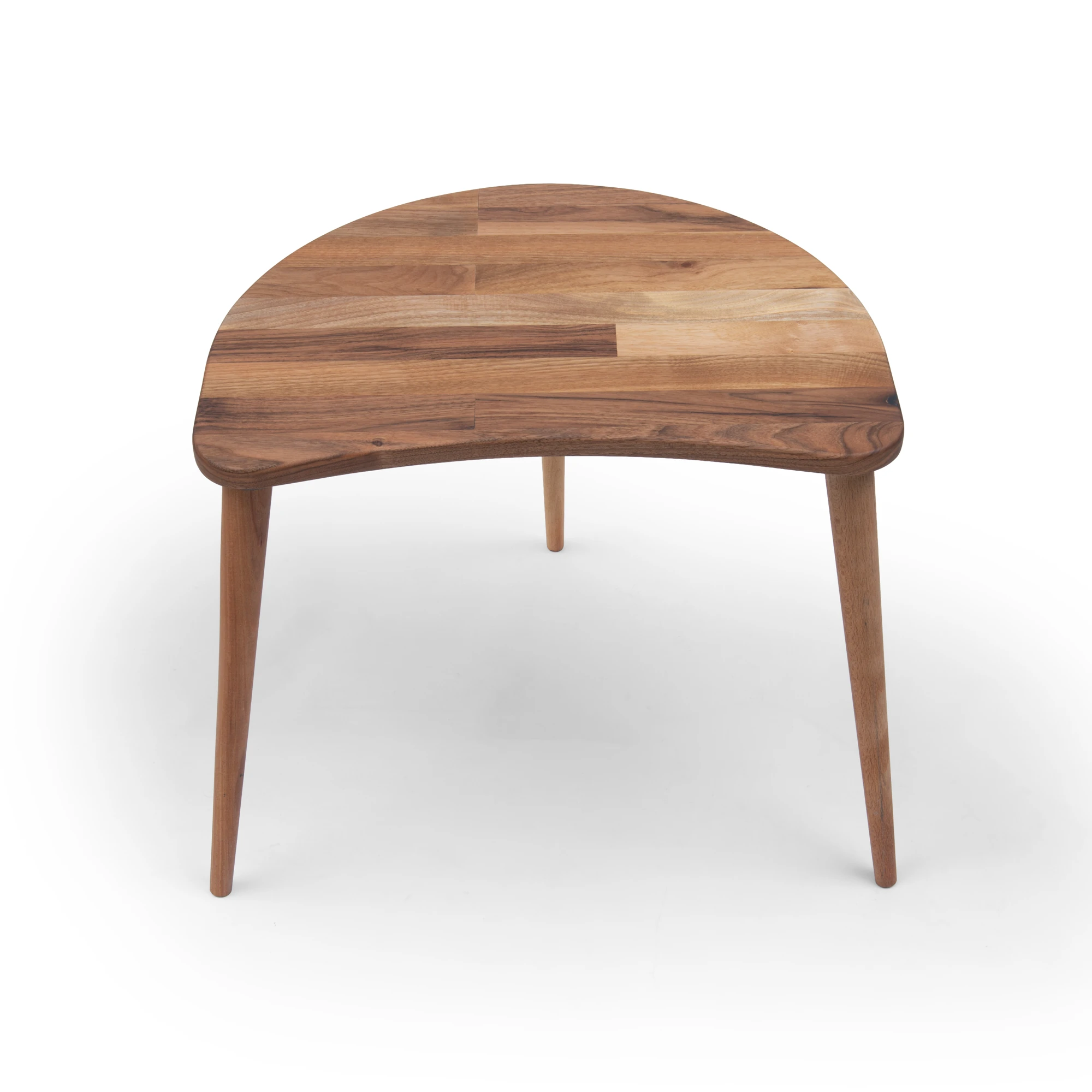 Solid Walnut Set of 3 Nesting Coffee Table with Solid Walnut Wood Tapered Legs