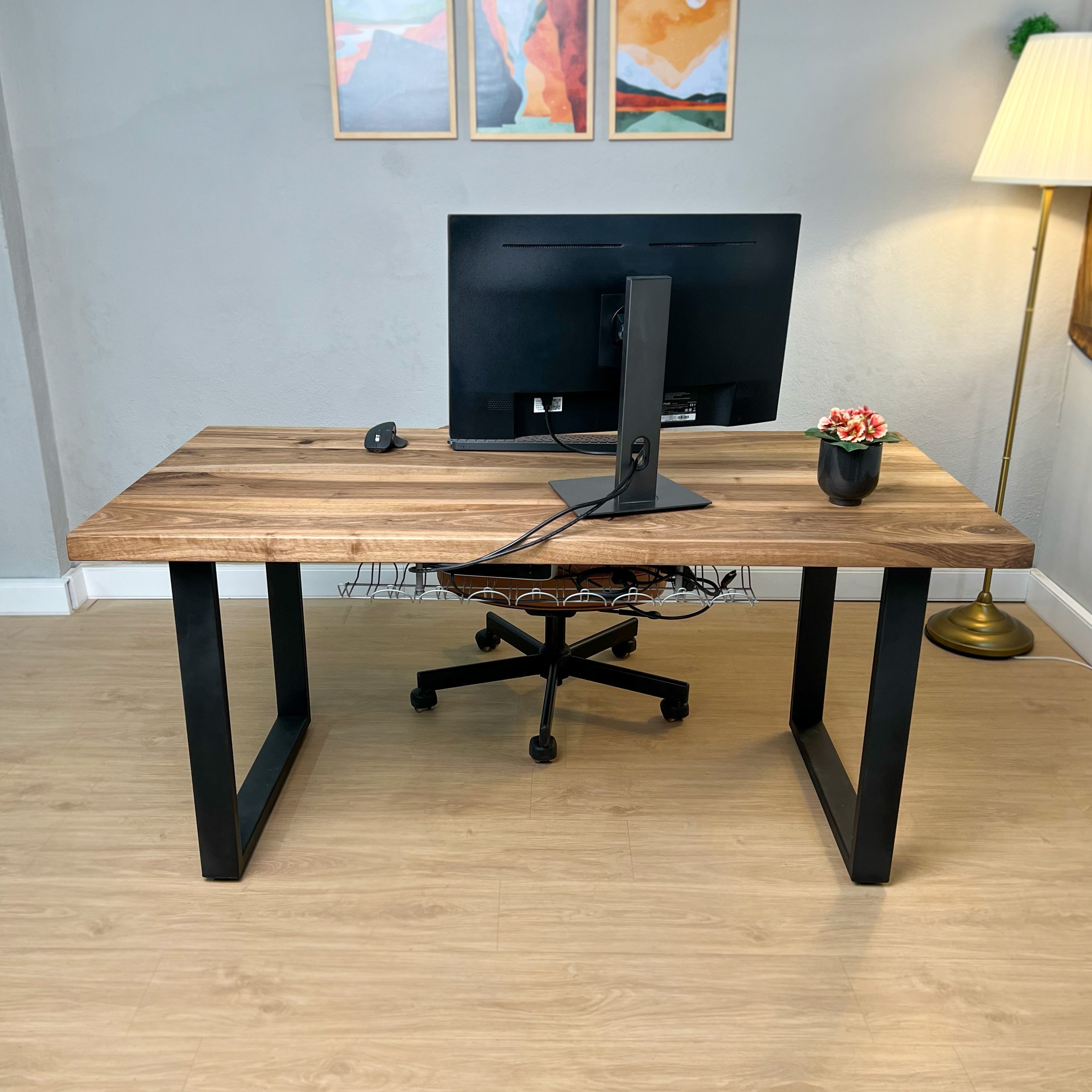 Solid Walnut Wood Office Desk