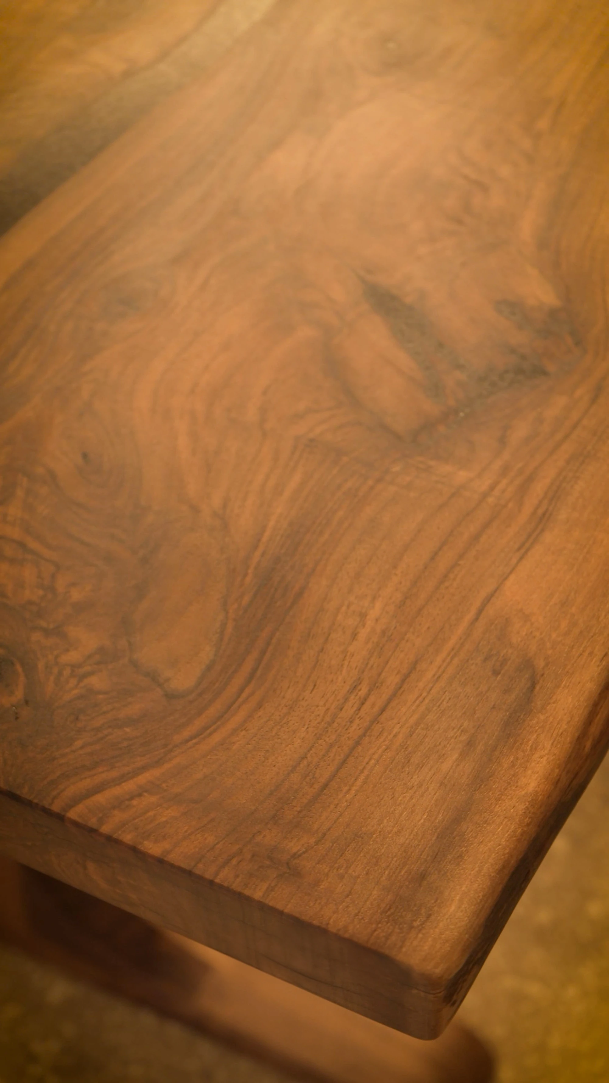 Walnut Live Edge Dining Table – Handmade Natural Wooden Table, Modern Rustic Solid Wood Design