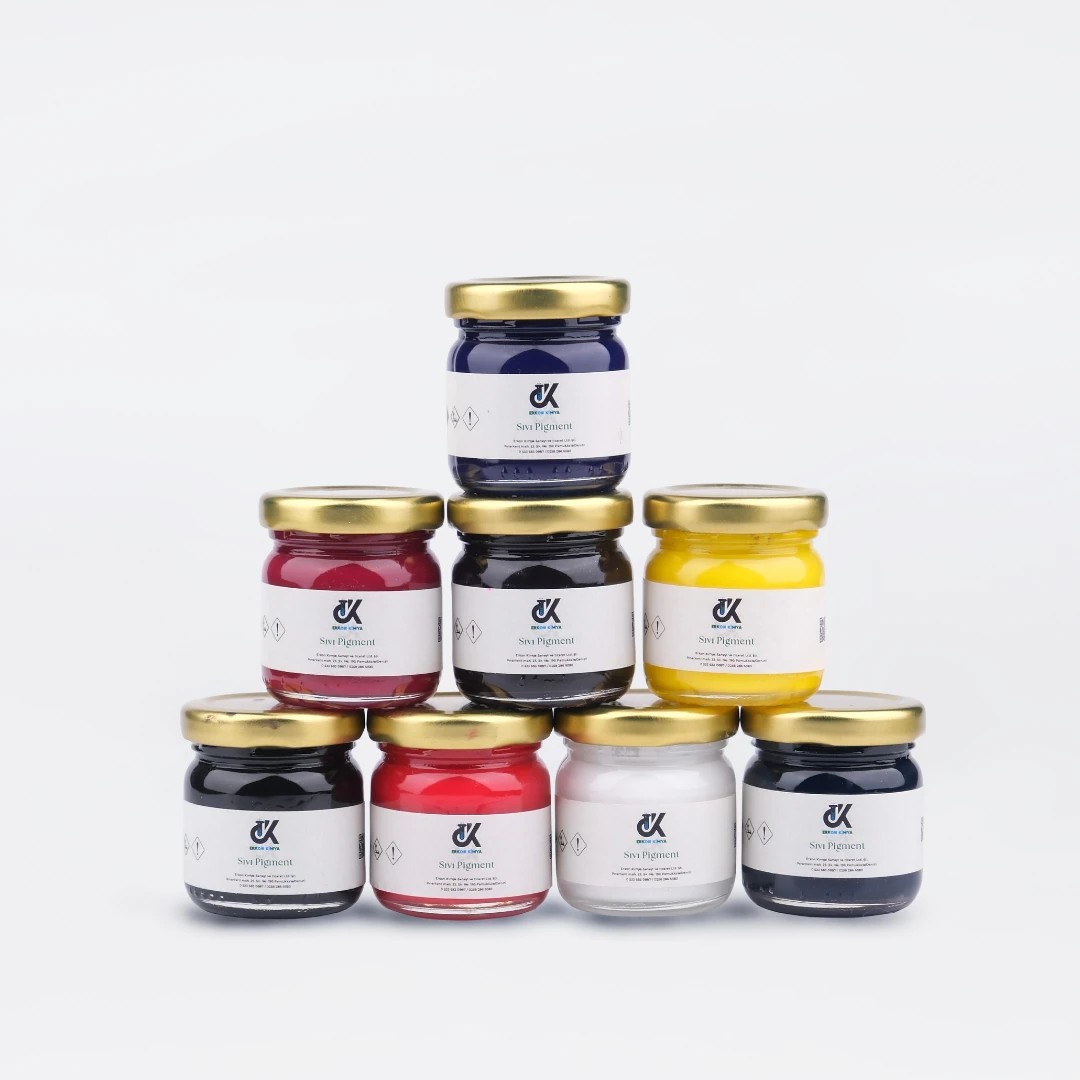 8’li Epoksi Sıvı Pigment Seti – 40 gr x 8 Renk | Beyaz, Kırmızı, Siyah, Sarı, Yeşil, Bordo, Mor, Magenta