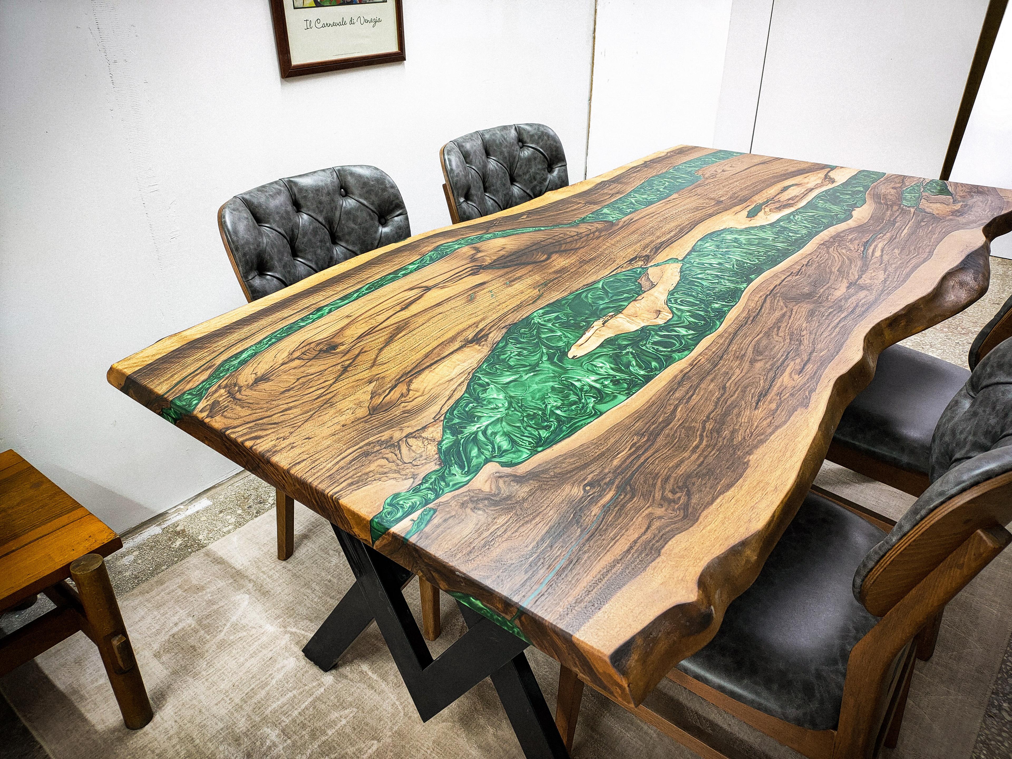 Custom River Epoxy Table