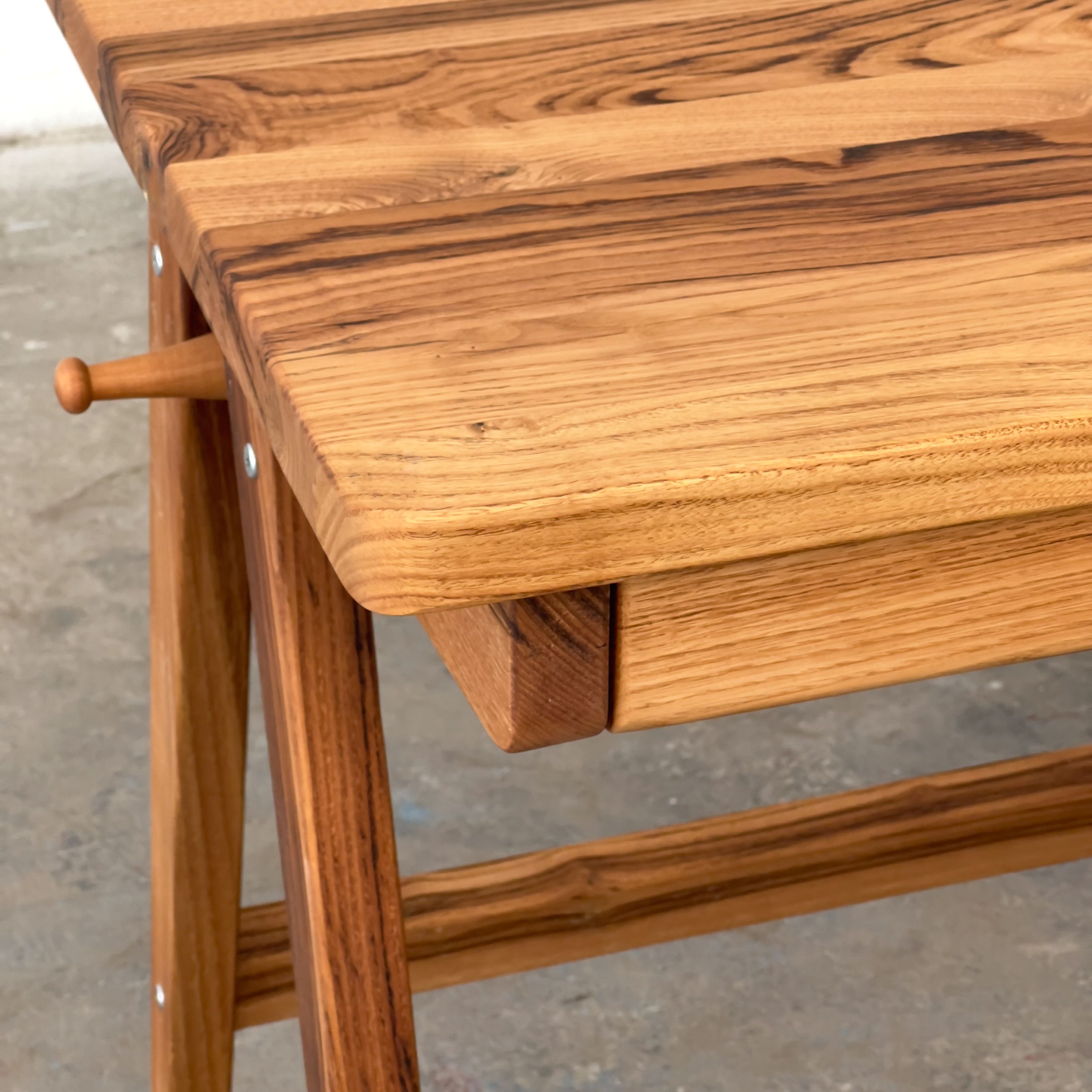 Solid Chestnut Wooden Computer&Writing Desk with 2 Drawers