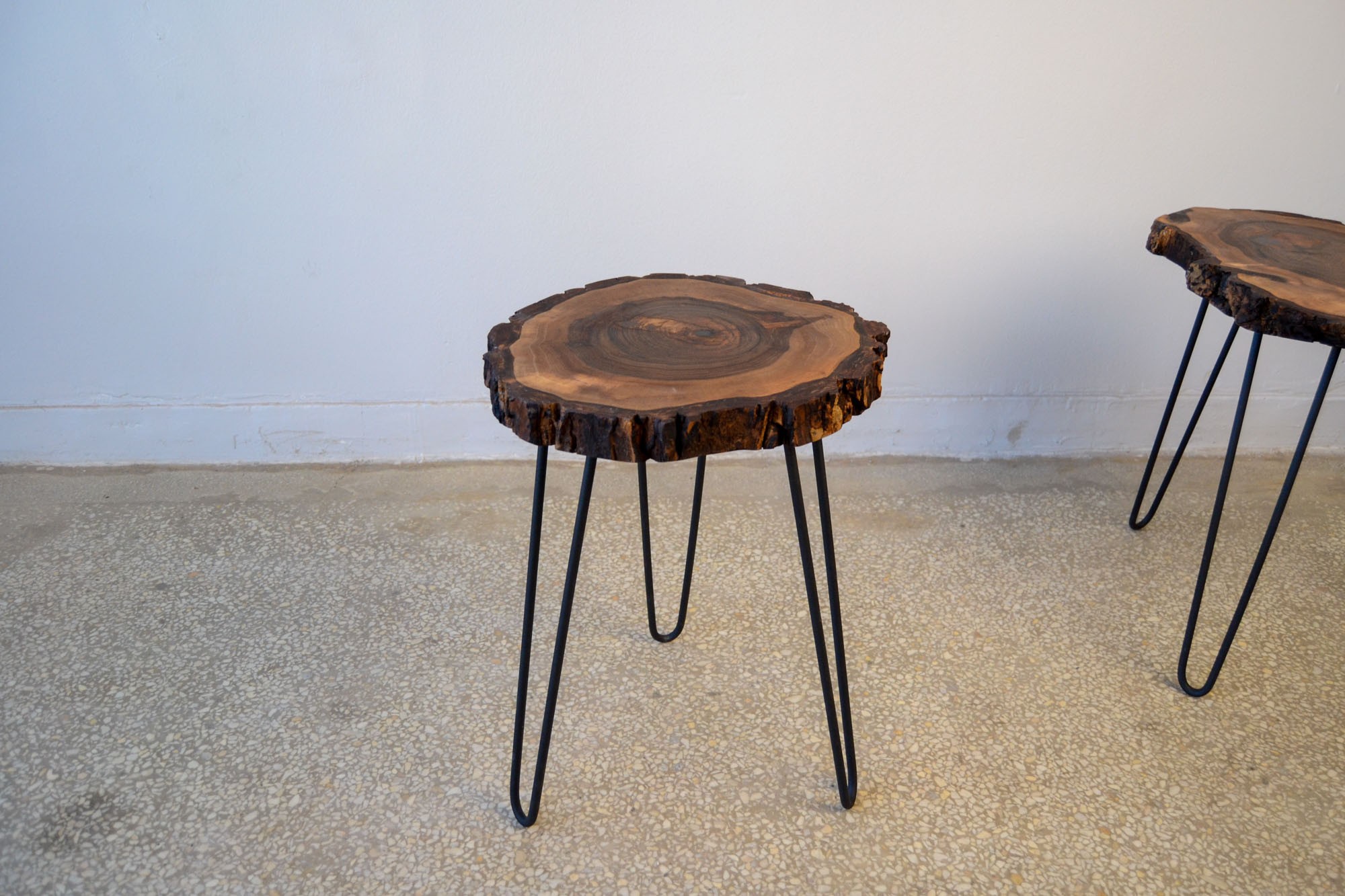 Live Edge Walnut Nested Coffee & Side Table Set