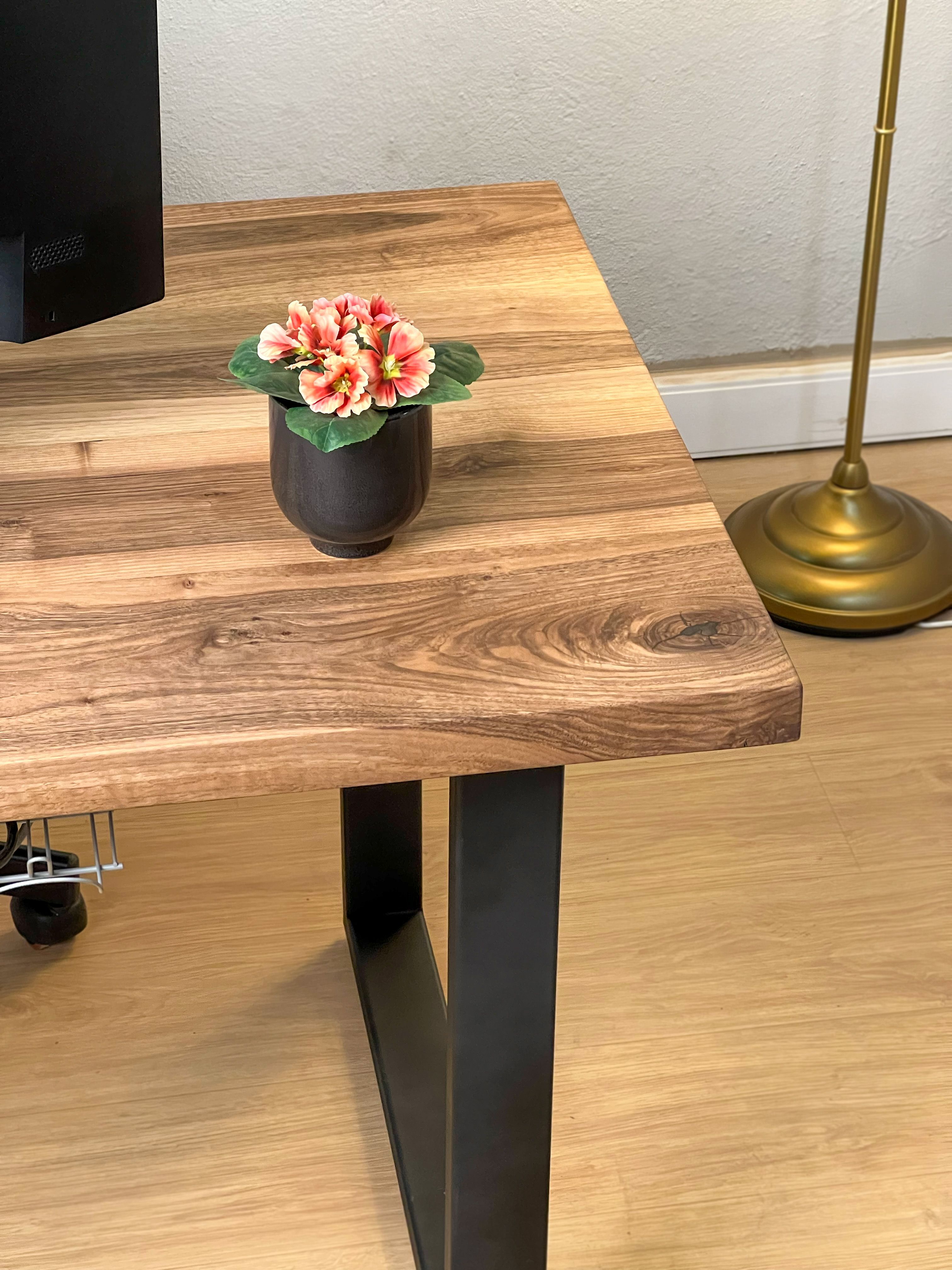 Solid Walnut Wood Office Desk