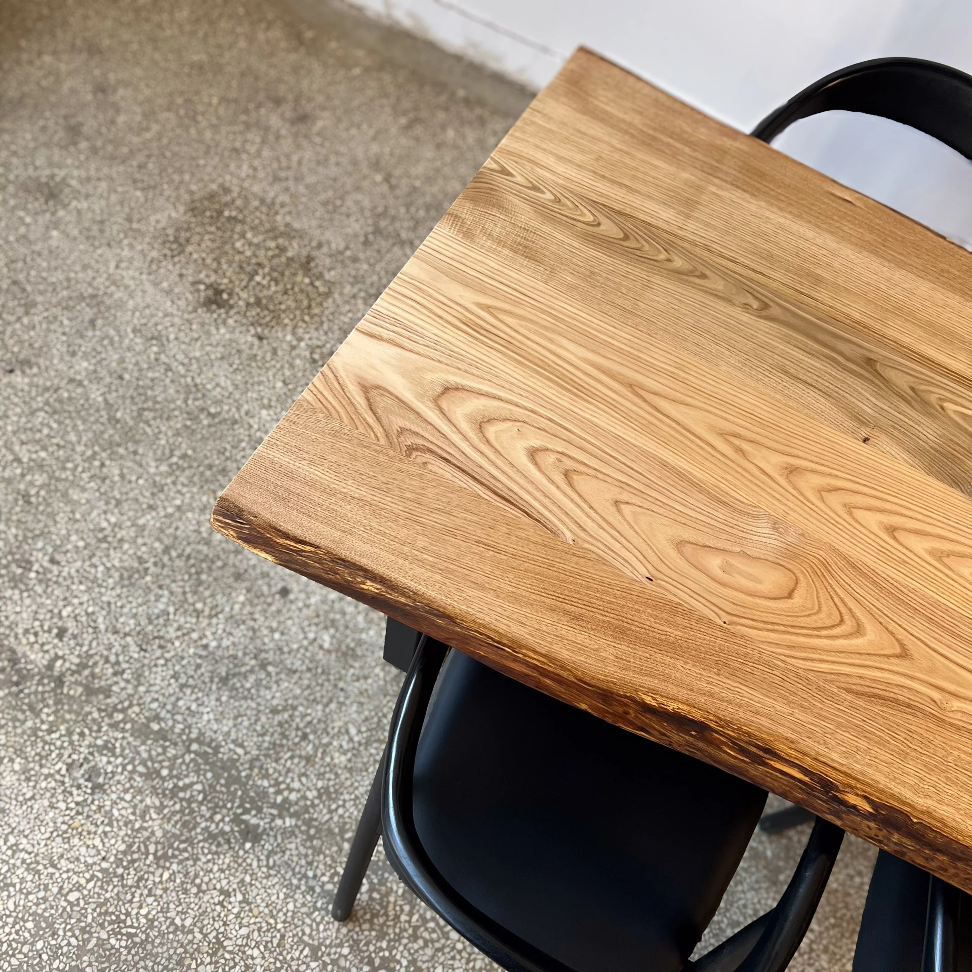 Doğal Kenar Kestane Ahşap Kütük Mutfak ve Yemek Masası