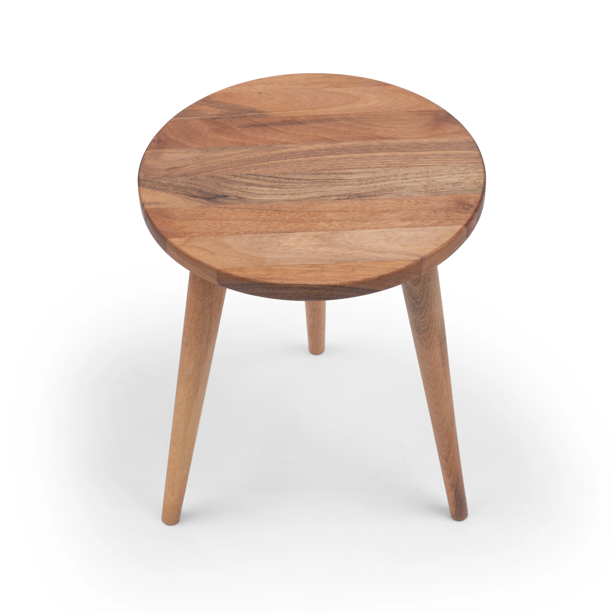 Solid Walnut Set of 3 Nesting Coffee Table with Solid Walnut Wood Tapered Legs