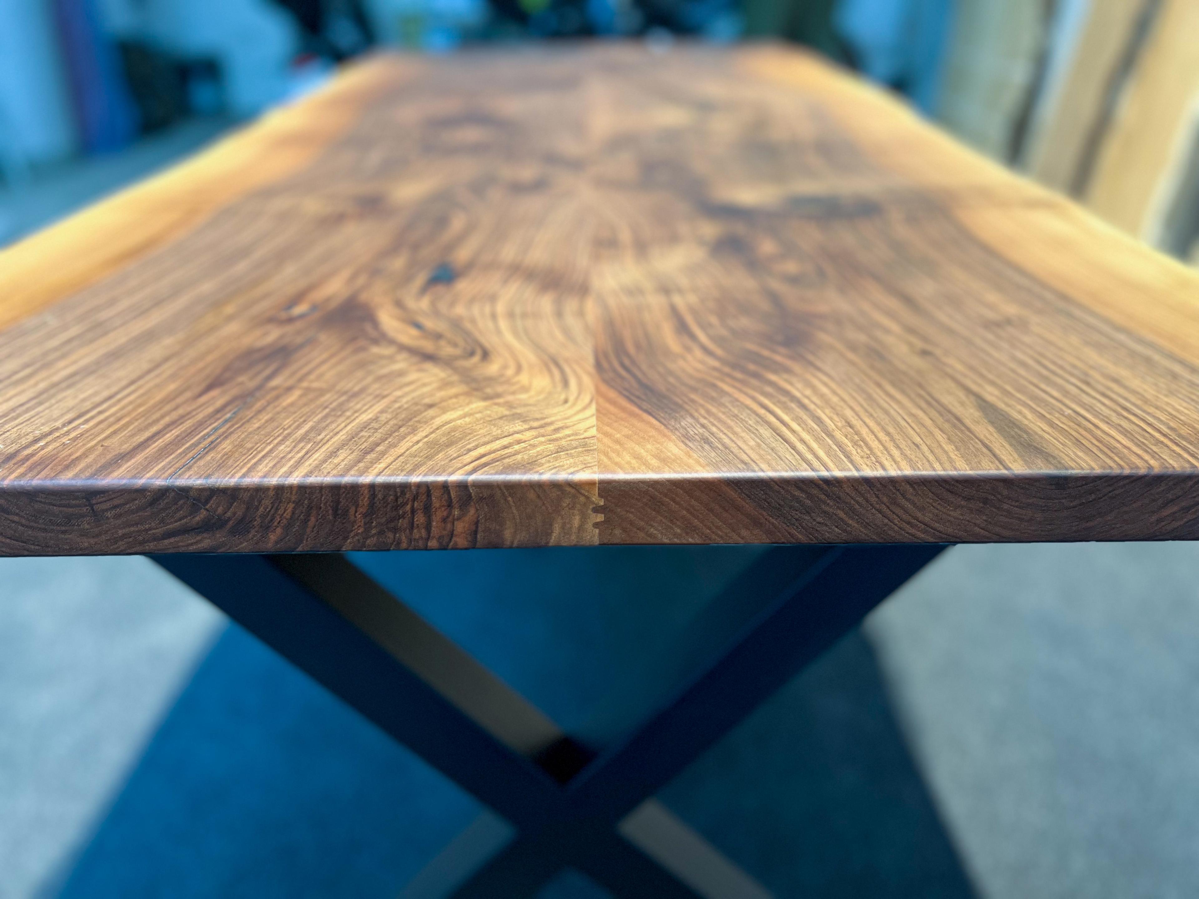 Live Edge Walnut Slab & Wooden Table, Natural Edge, Dining Table, Kitchen Table