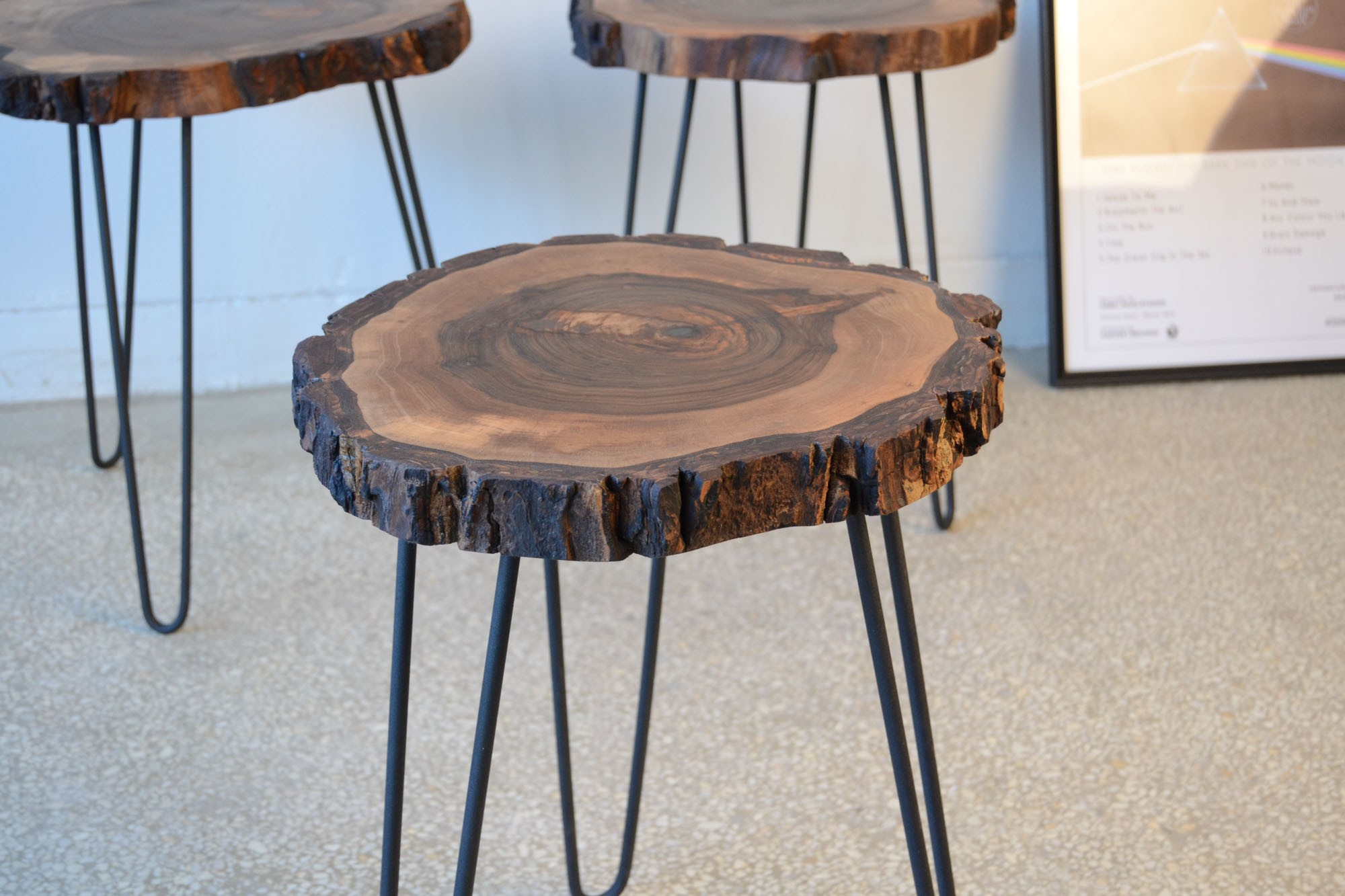 Live Edge Walnut Nested Coffee & Side Table Set