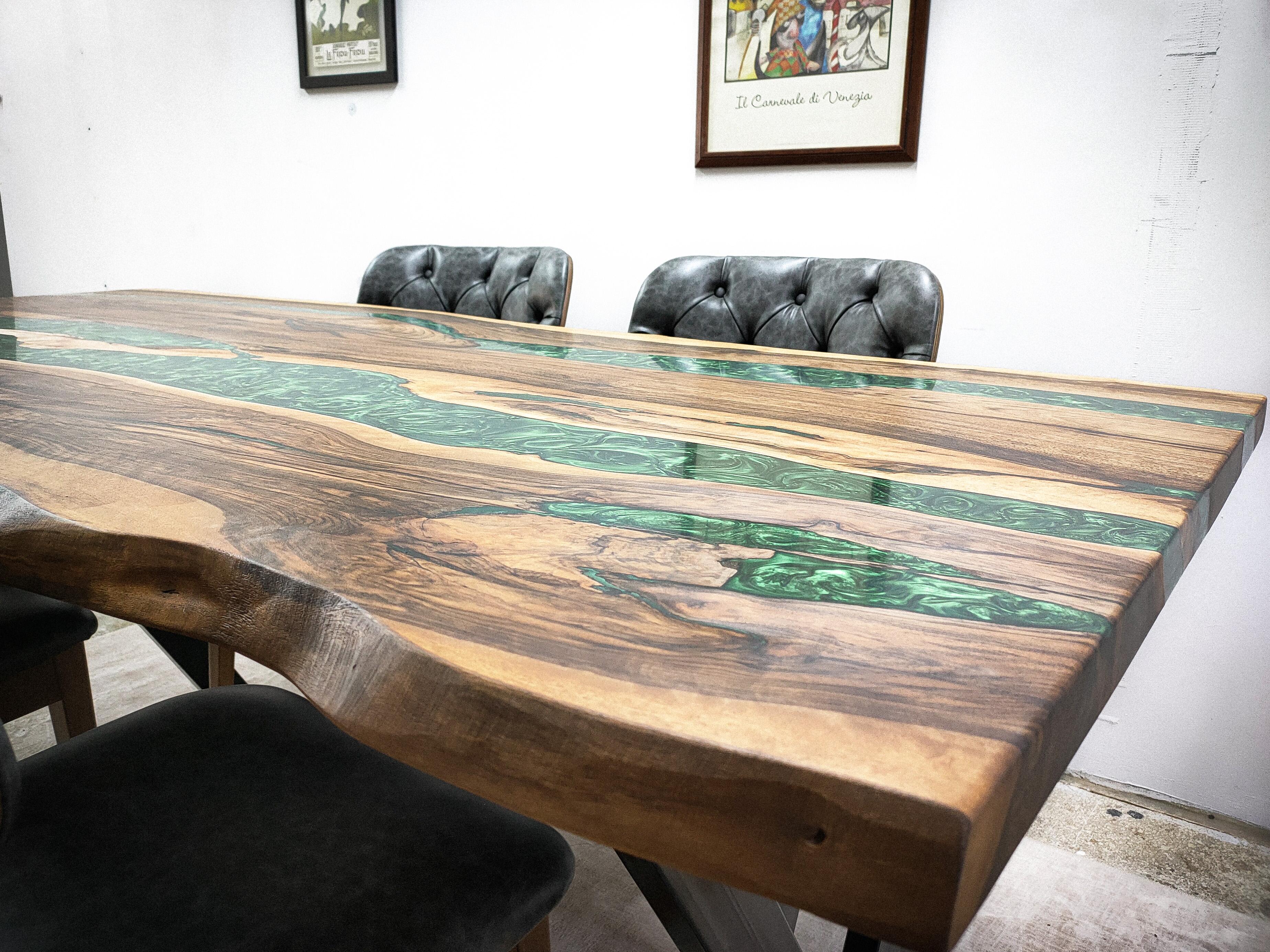 Custom River Epoxy Table