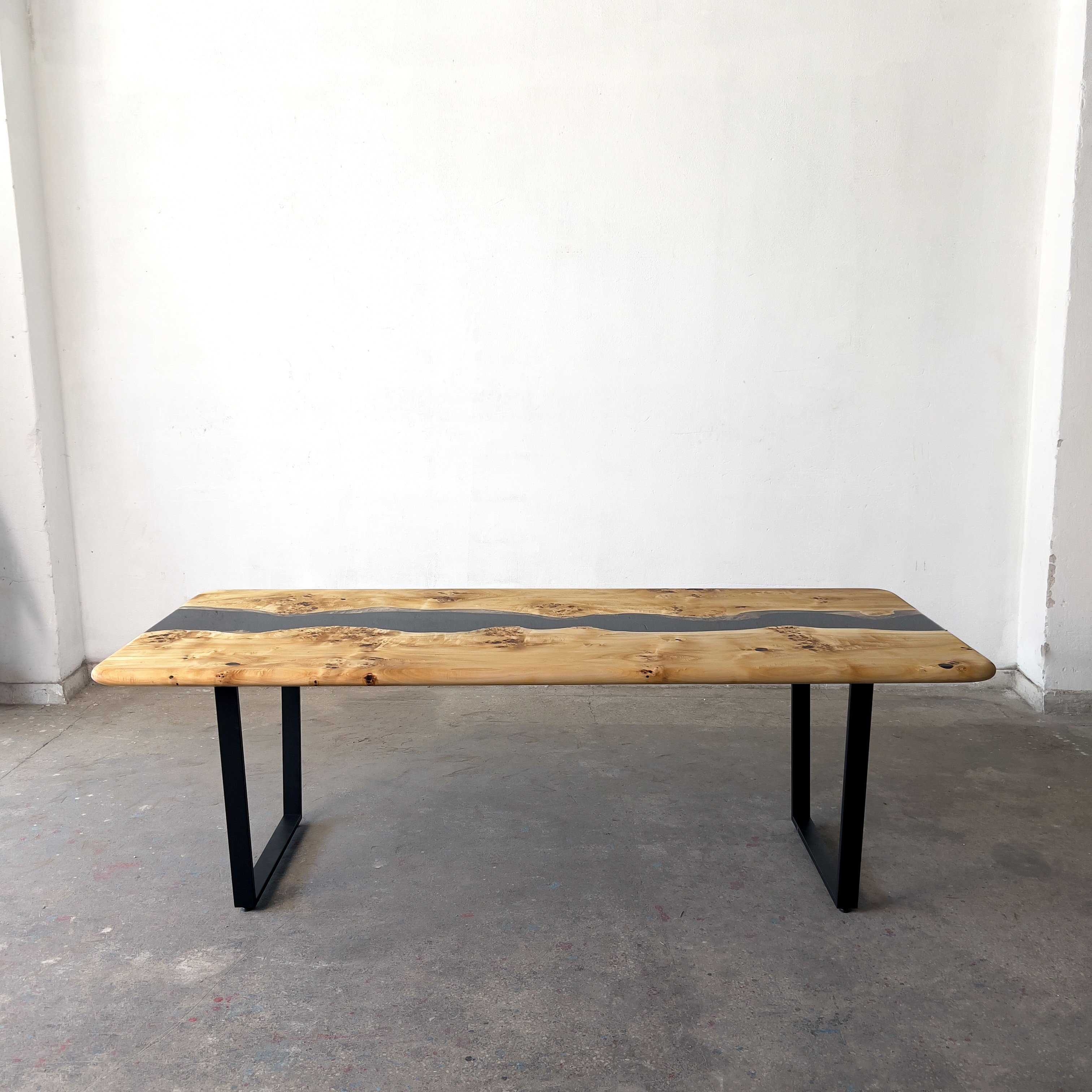 Solid Walnut Table and Matching Bench image