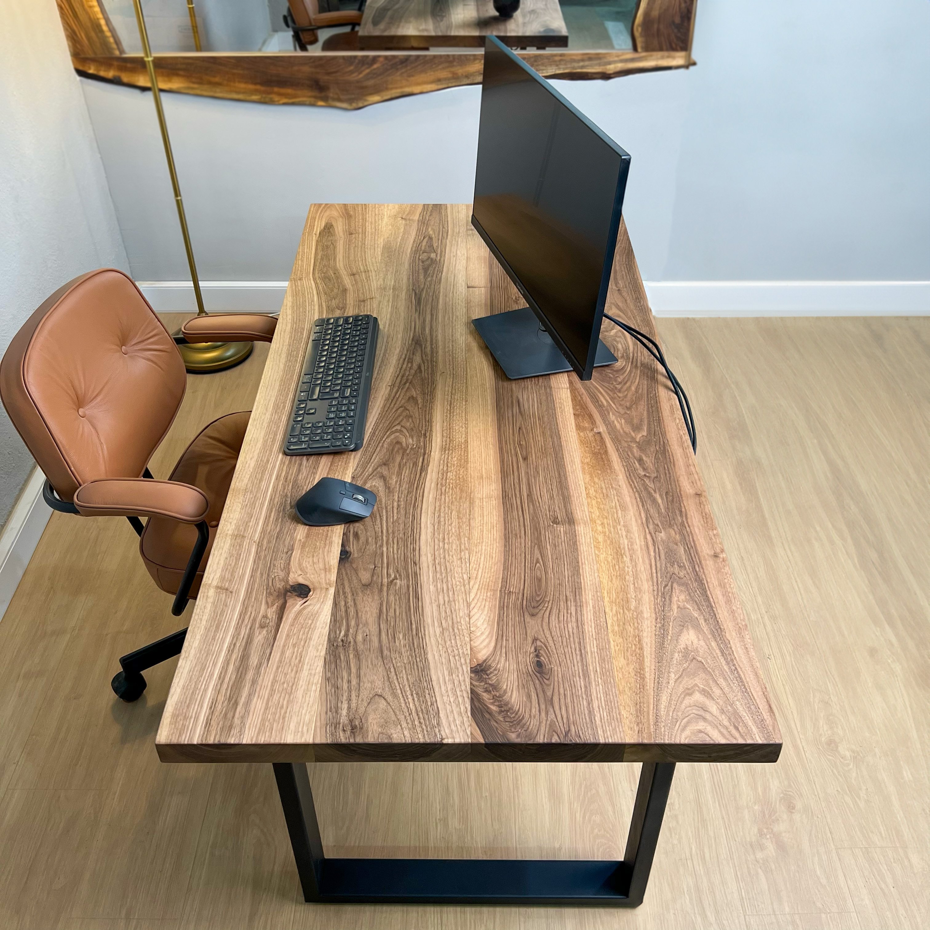 Solid Walnut Wood Office Desk