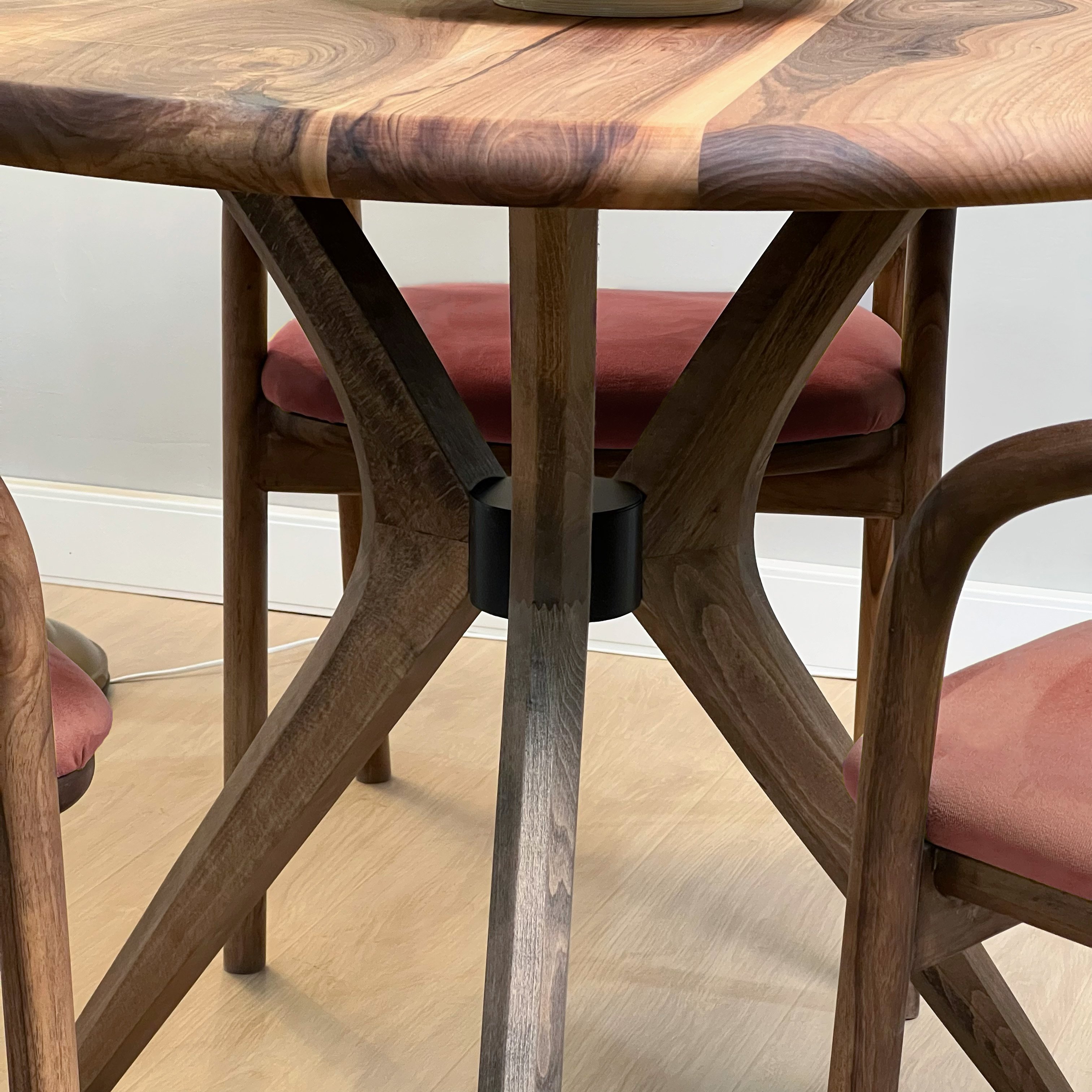 Round Solid Walnut Dining Table