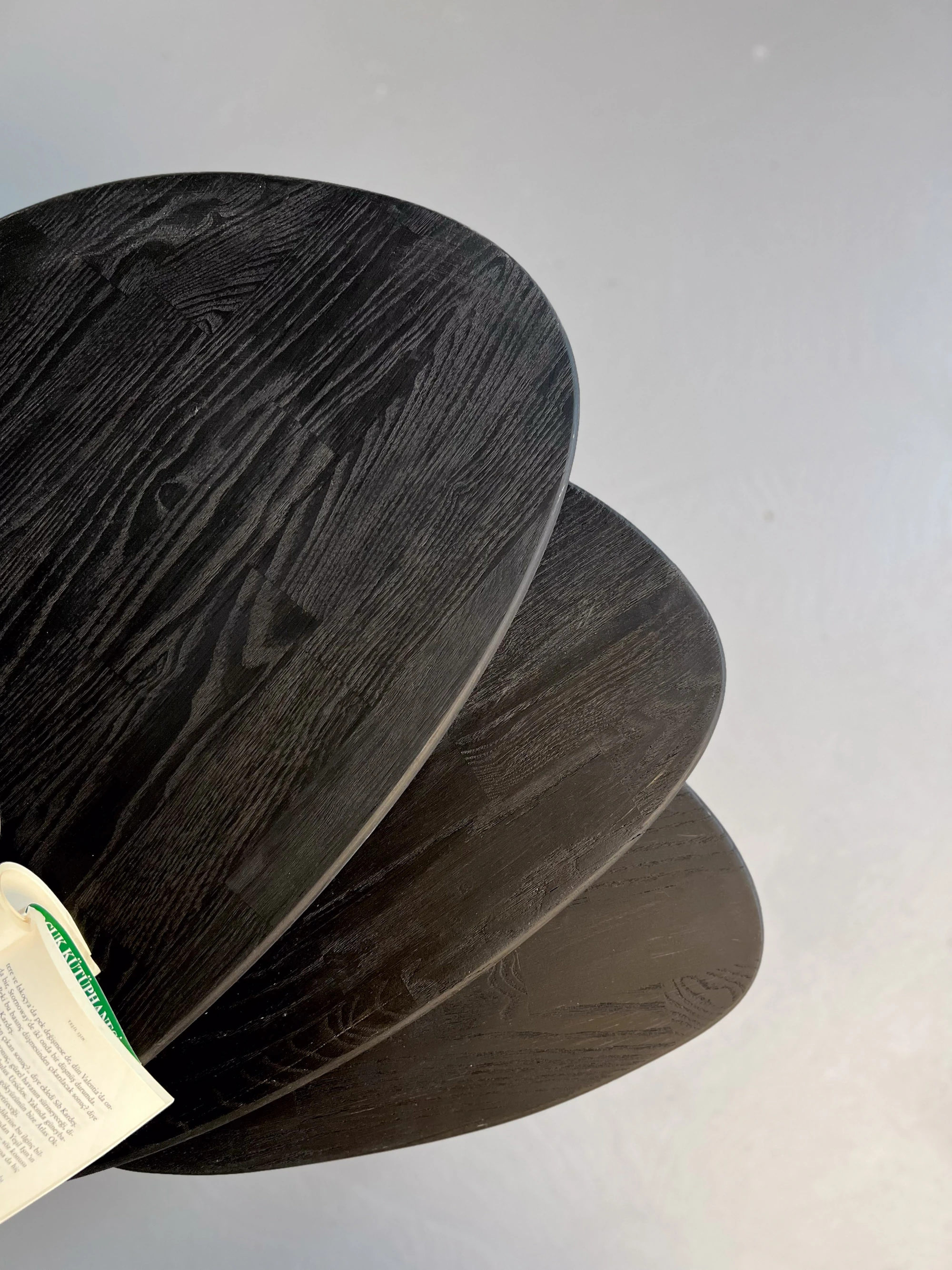 Ercol Stil Ahşap Zigon Sehpa Seti | 3’lü Retro Modern Tasarım | Masif Ağaç Yan Sehpa Takımı