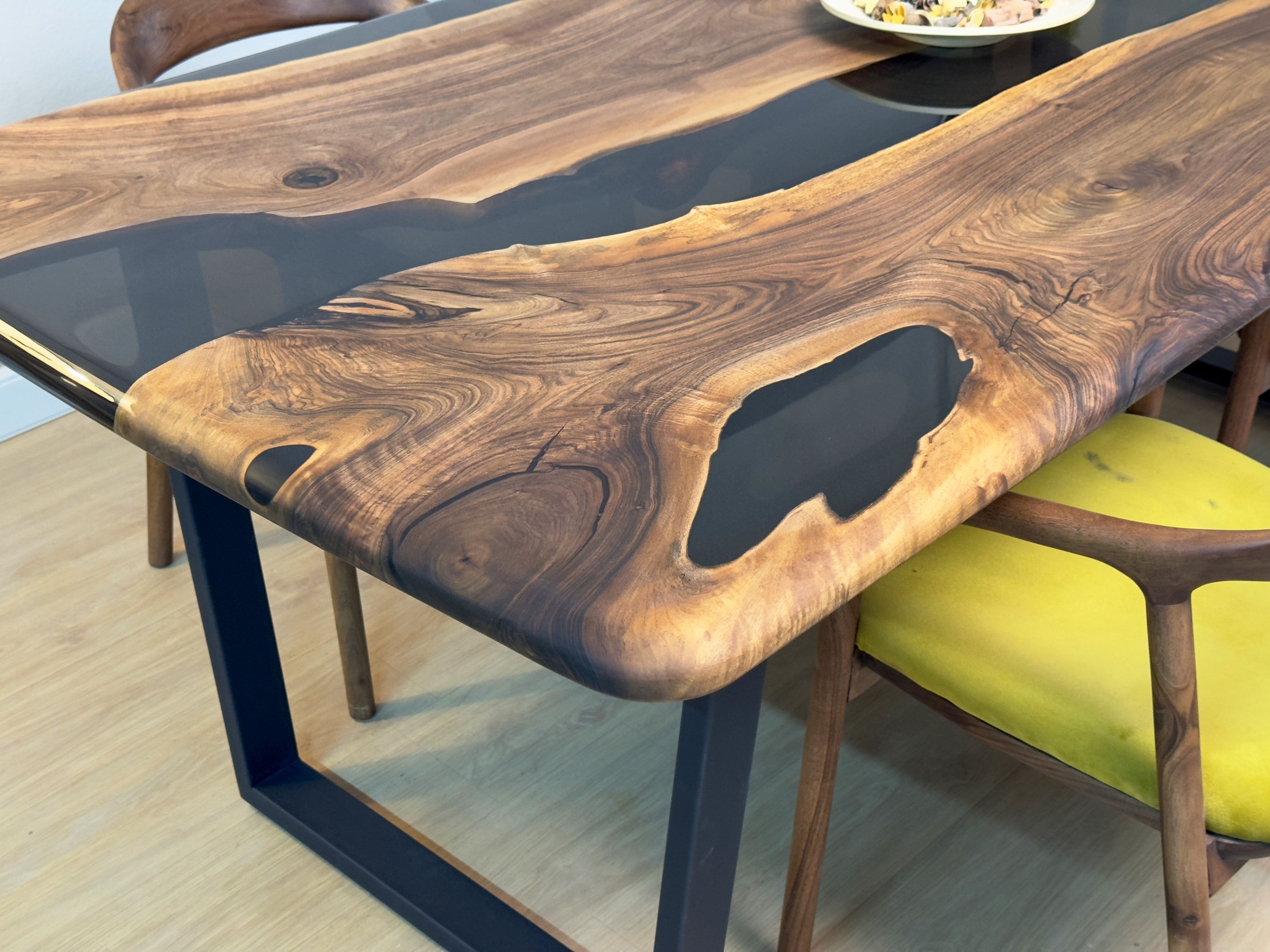 Solid Walnut Table and Matching Bench