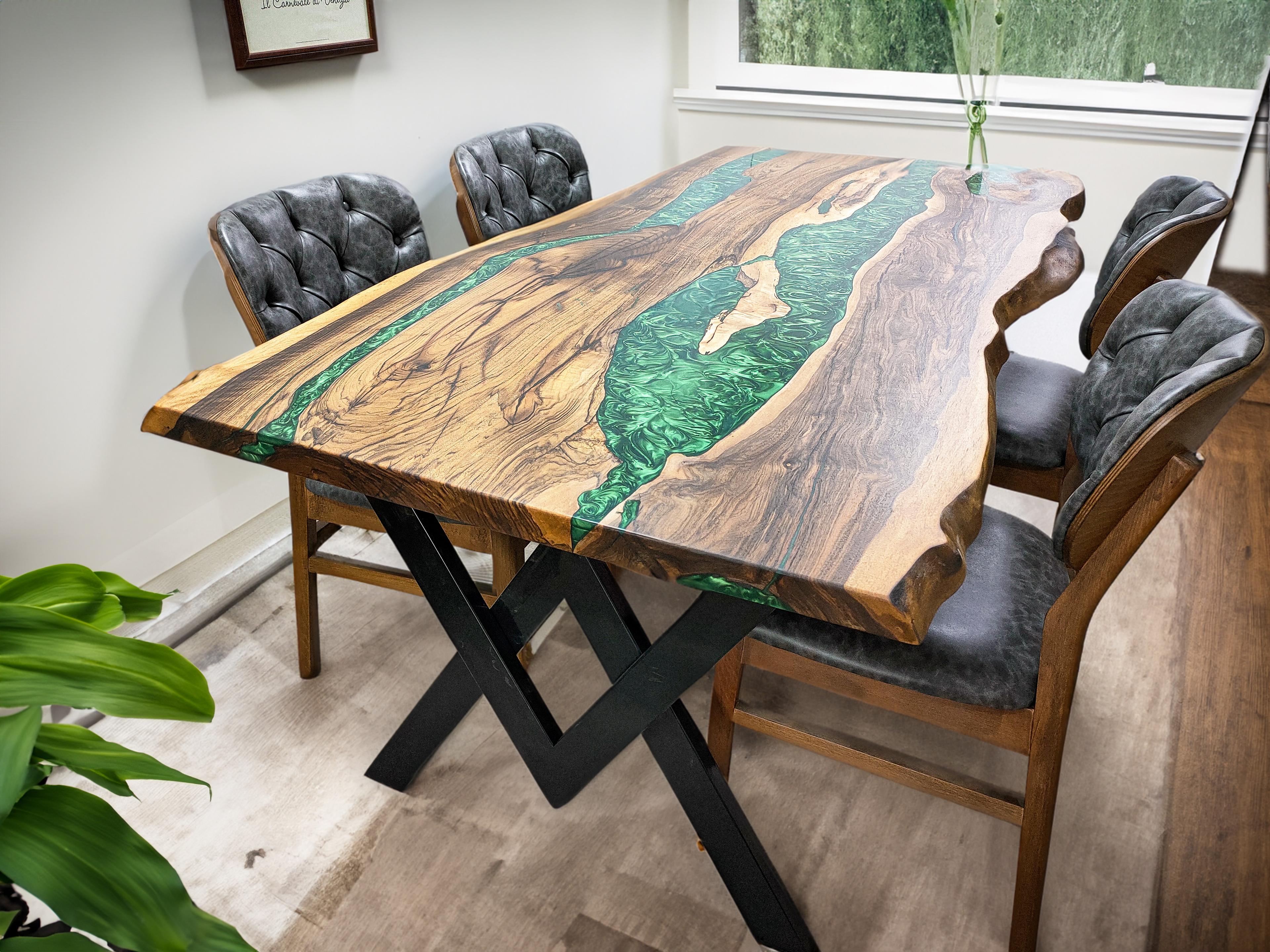 Custom River Epoxy Table image