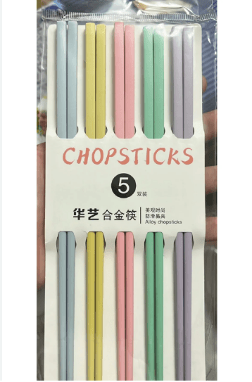 Japon Tarzı 4 Köşeli Copstik Set 5 çift