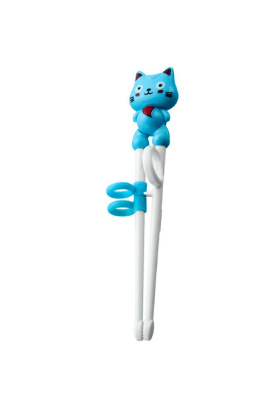 Mavi Kedi Desenli Eğitici Çocuk Chopstick 18cm