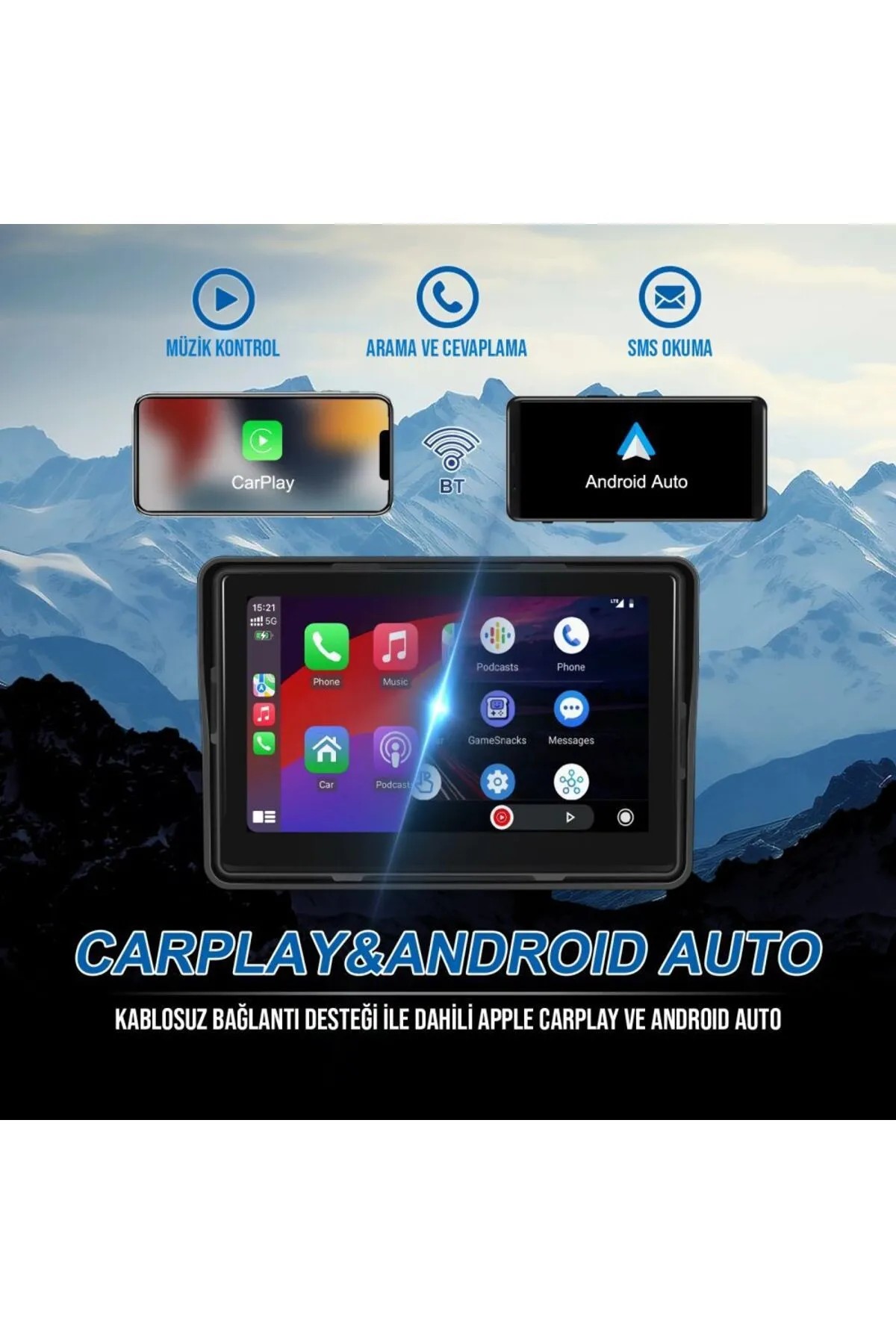 Android Apple Carplay Multimedya Motosiklet Ekranı 360 Kamera MondiMotor